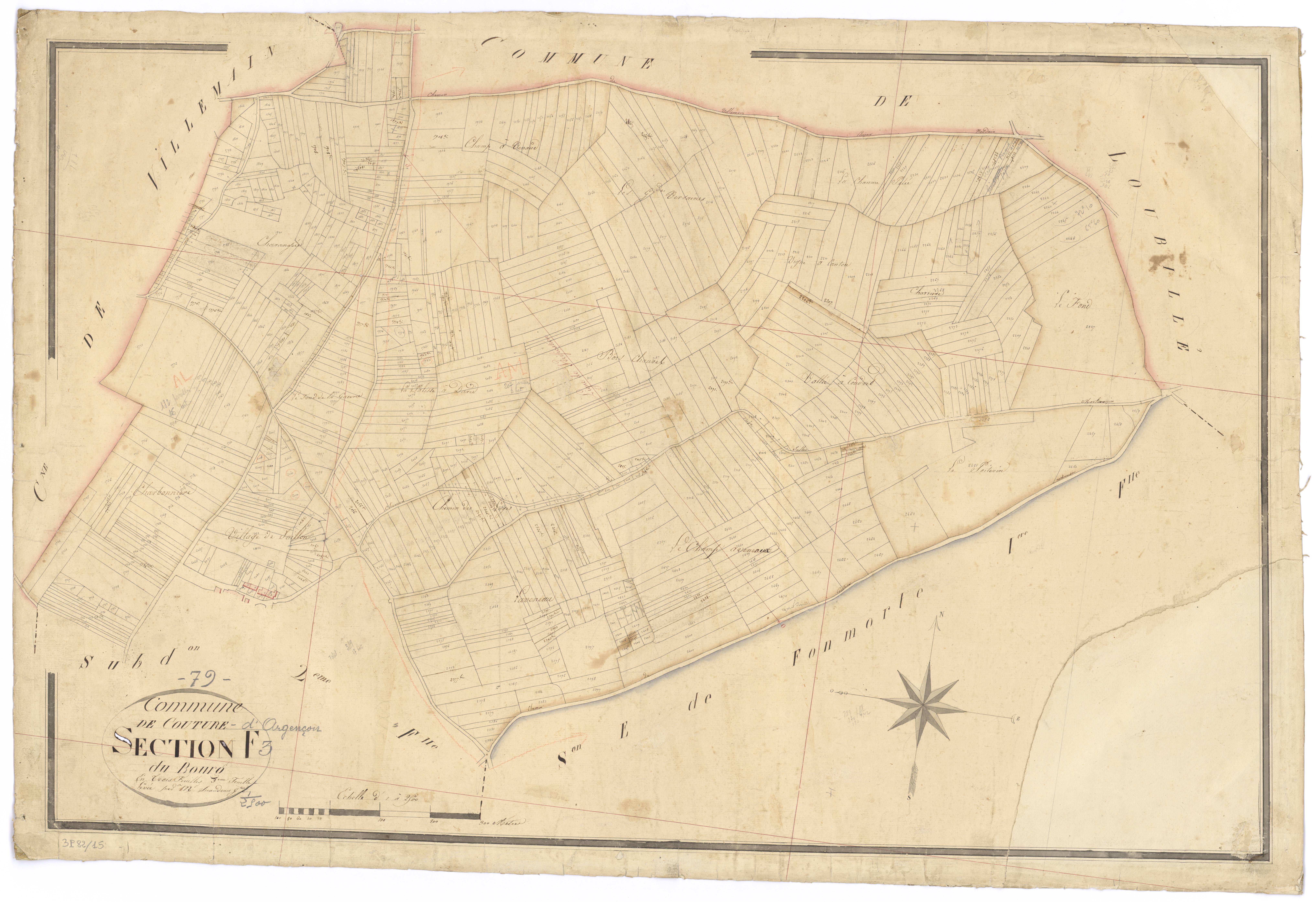 Couture-d'Argenson - FRAD079_CADASTRE_NAPOLEONIEN Section F3 dite du Bourg