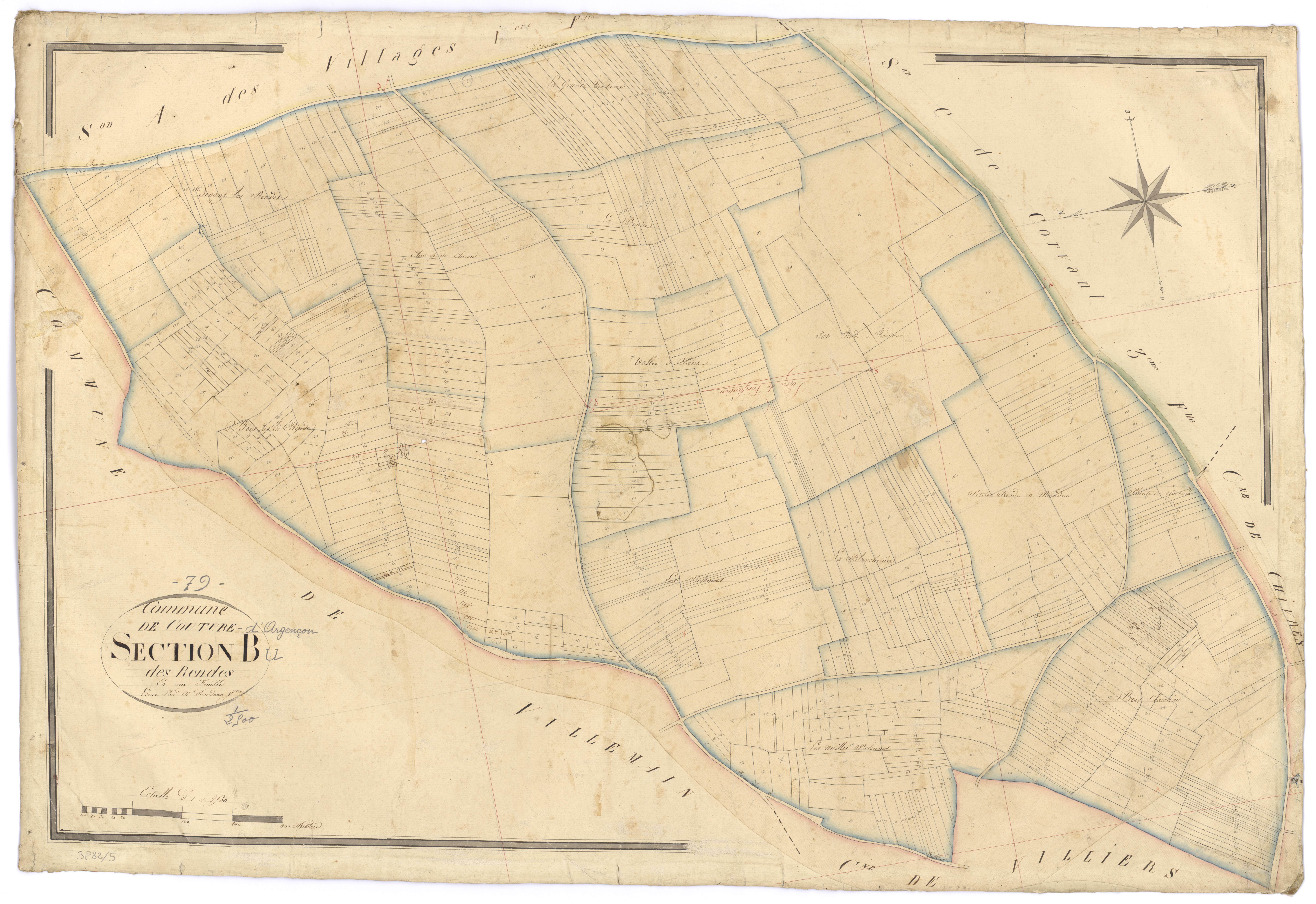 Couture-d'Argenson - FRAD079_CADASTRE_NAPOLEONIEN Section B dite des Rendes