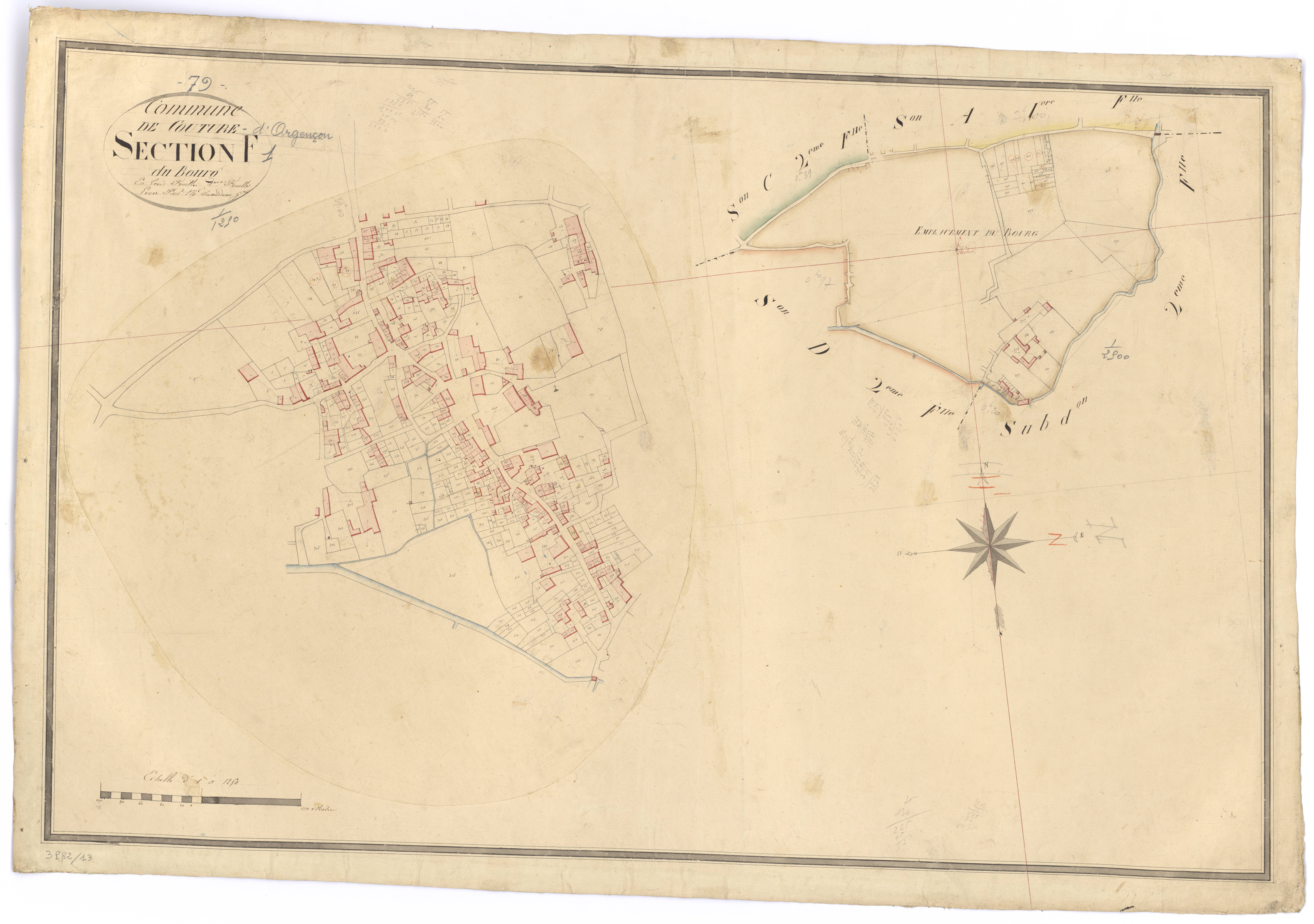 Couture-d'Argenson - FRAD079_CADASTRE_NAPOLEONIEN Section F1 dite du Bourg