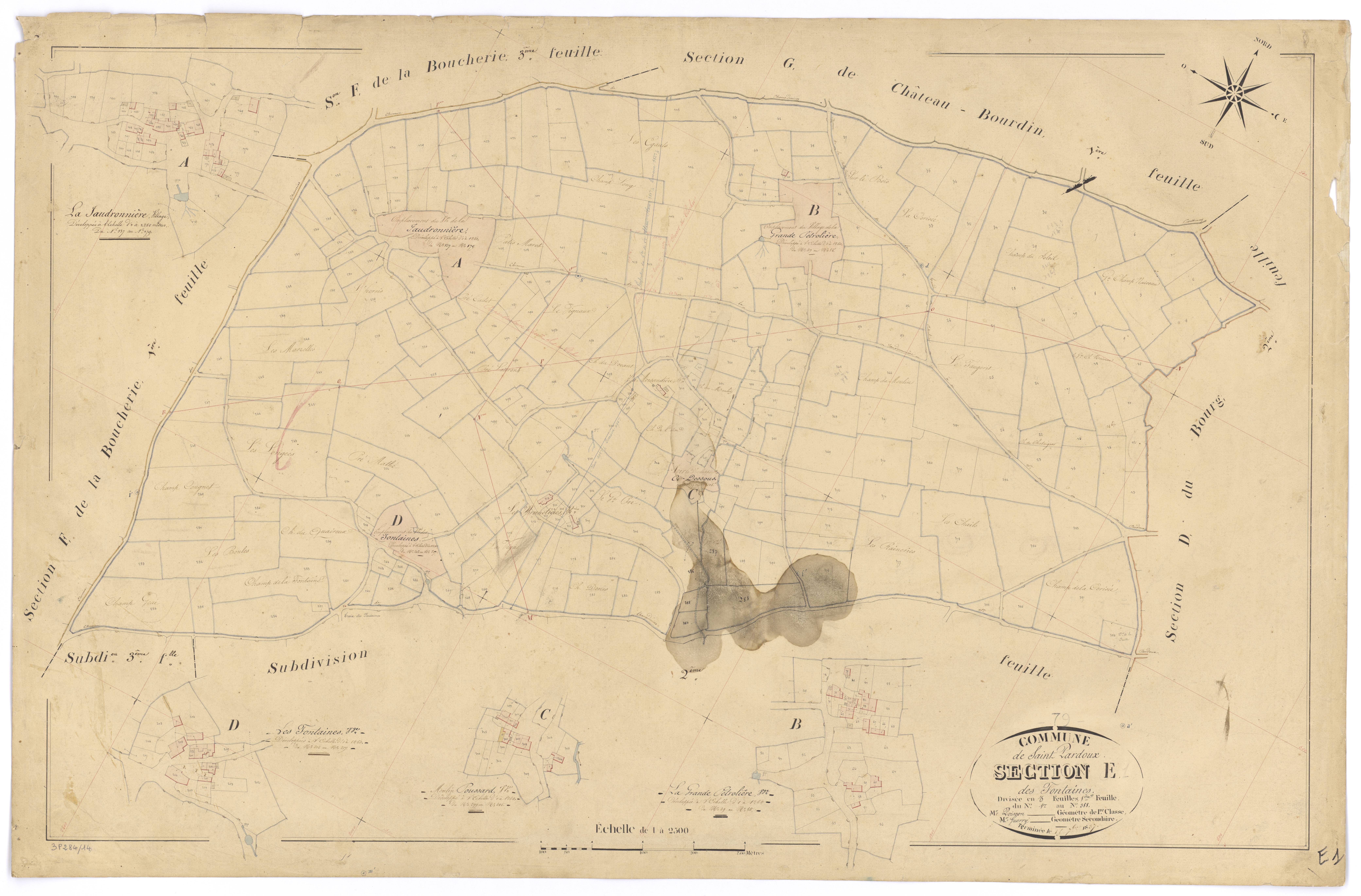 Doux - FRAD079_CADASTRE_NAPOLEONIEN Section E1 dite des Fontaines