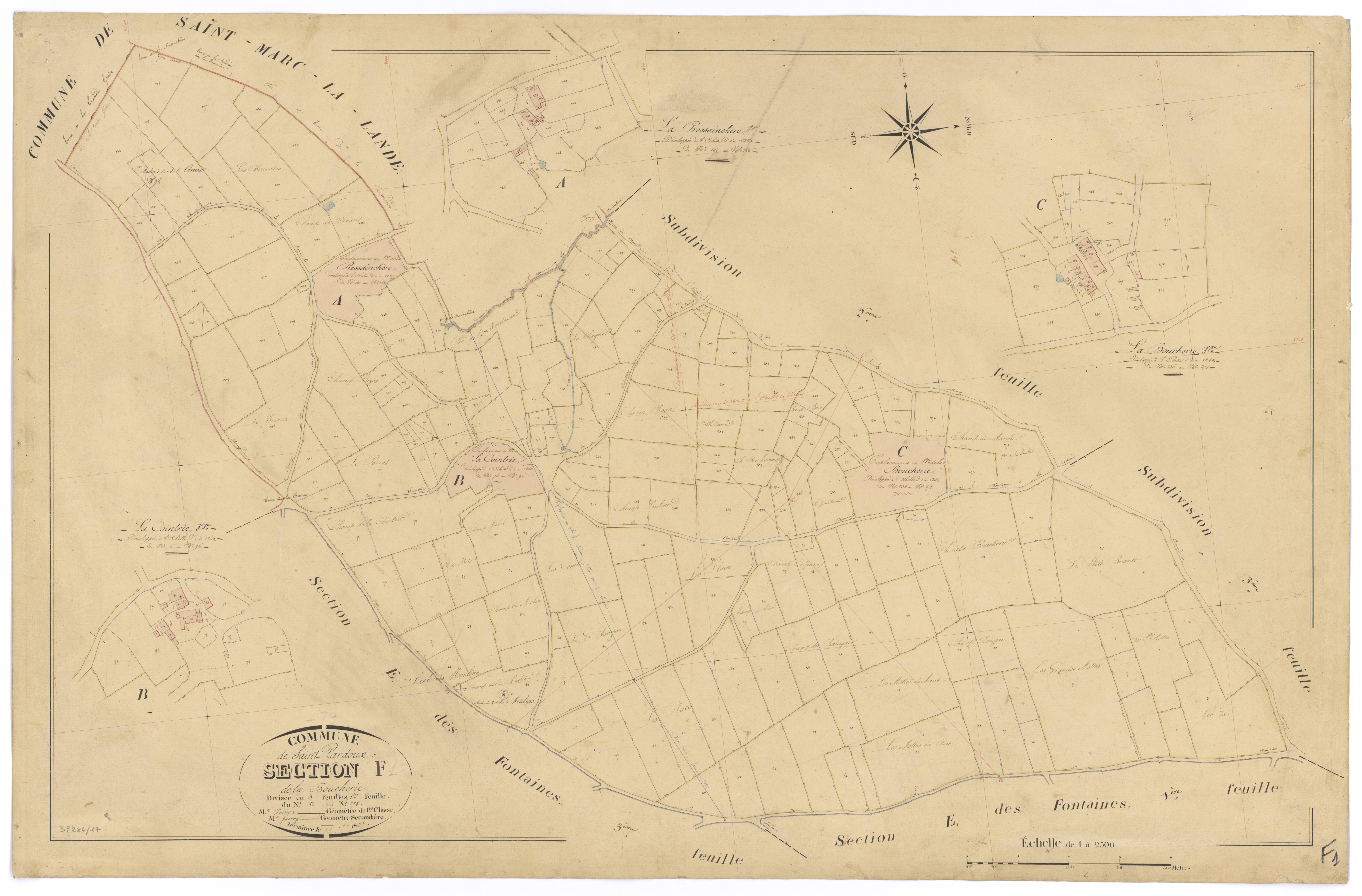 Doux - FRAD079_CADASTRE_NAPOLEONIEN Section F1 dite de la Boucherie