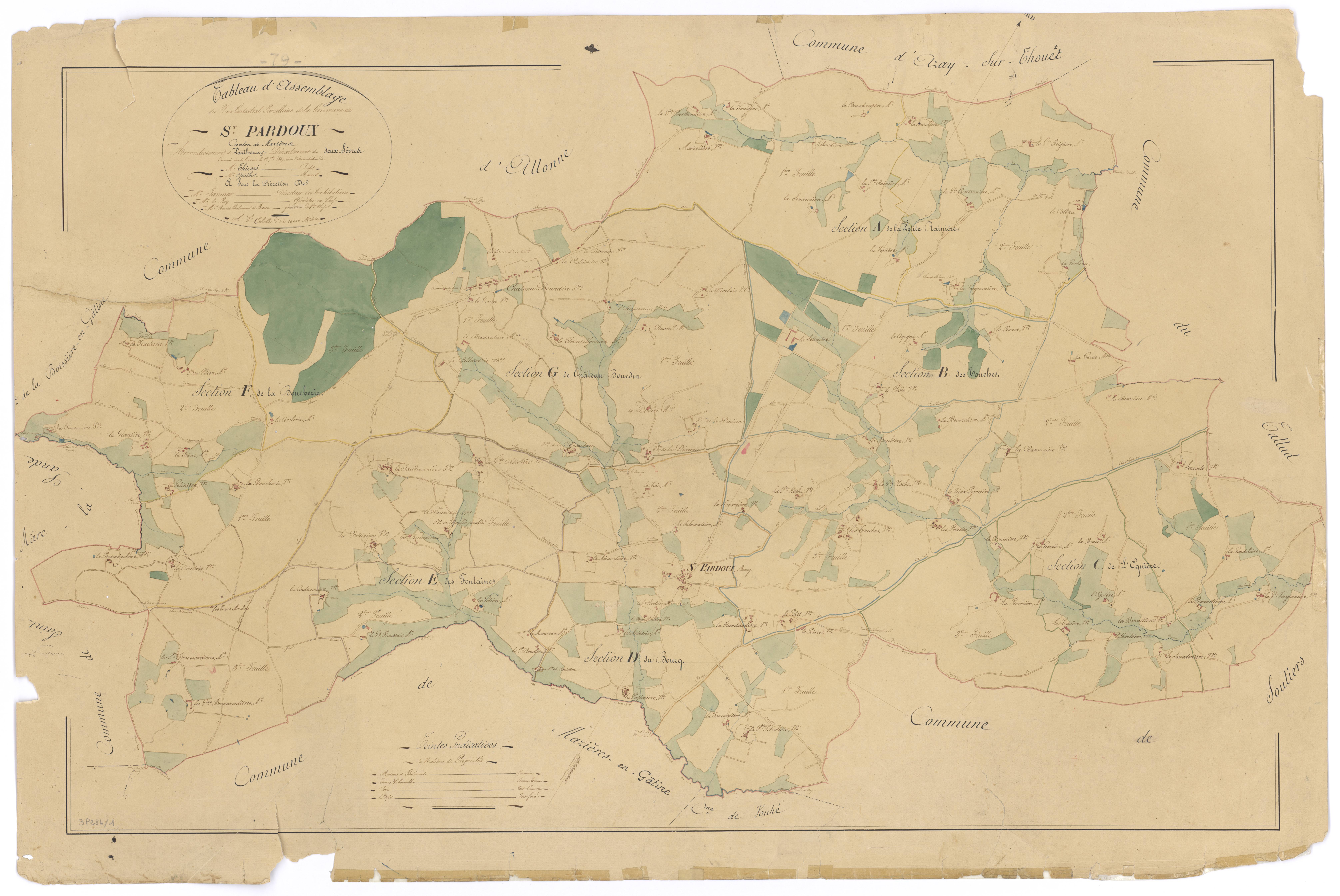 Doux - FRAD079_CADASTRE_NAPOLEONIEN Tableau d'assemblage 