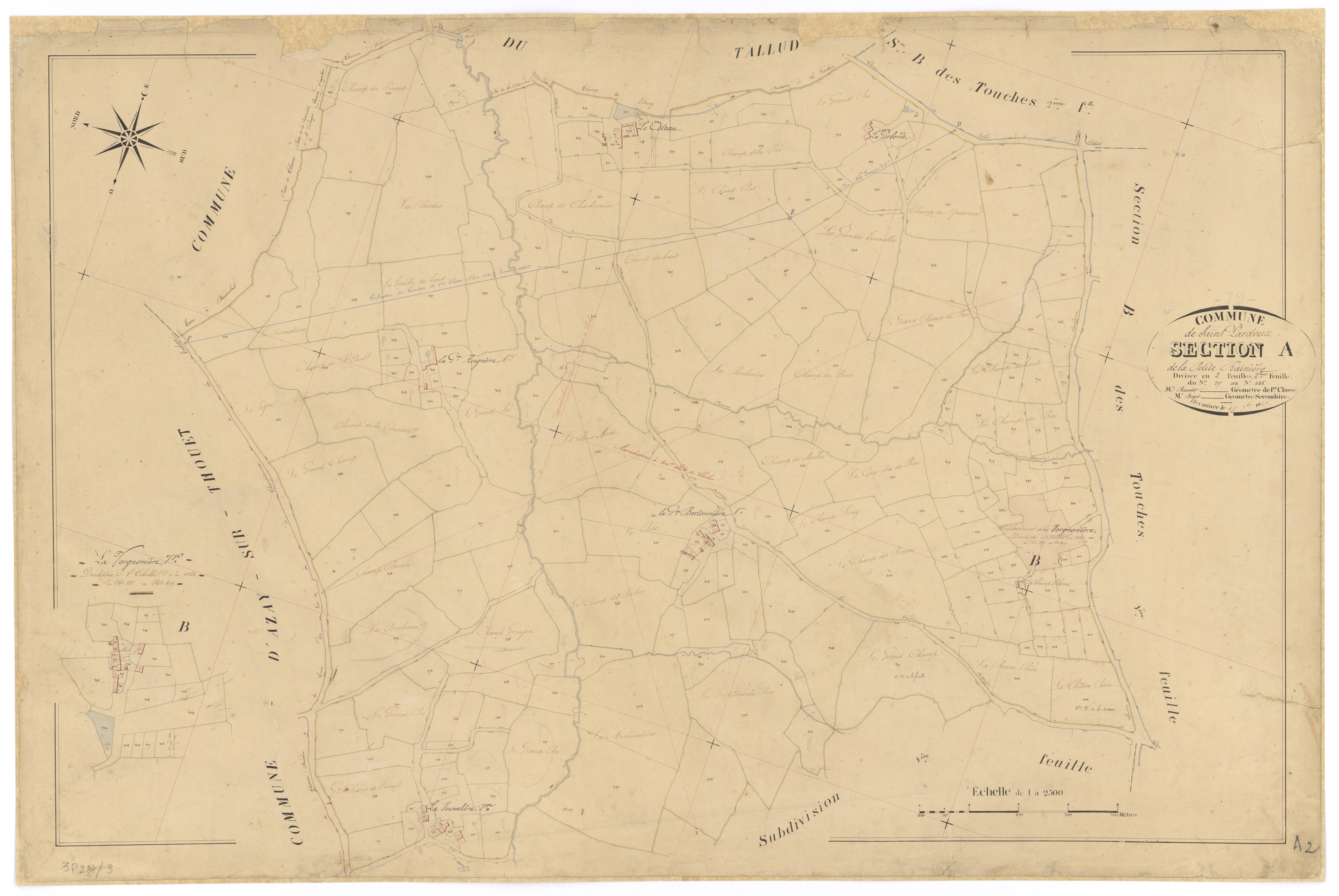 Doux - FRAD079_CADASTRE_NAPOLEONIEN Section A2 dite de la Petite Rainère