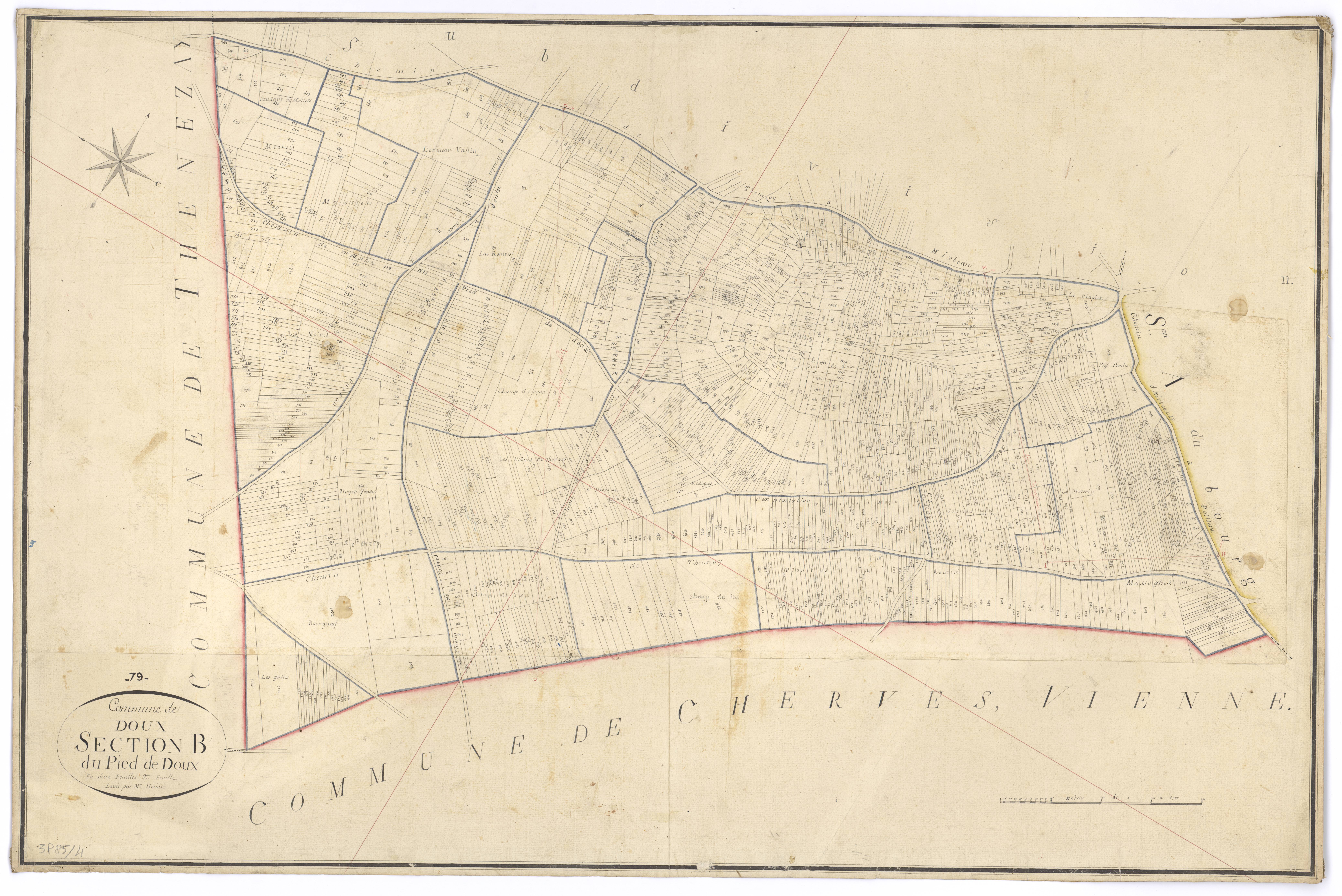 Doux - FRAD079_CADASTRE_NAPOLEONIEN Section B2 dite du Pied de Doux