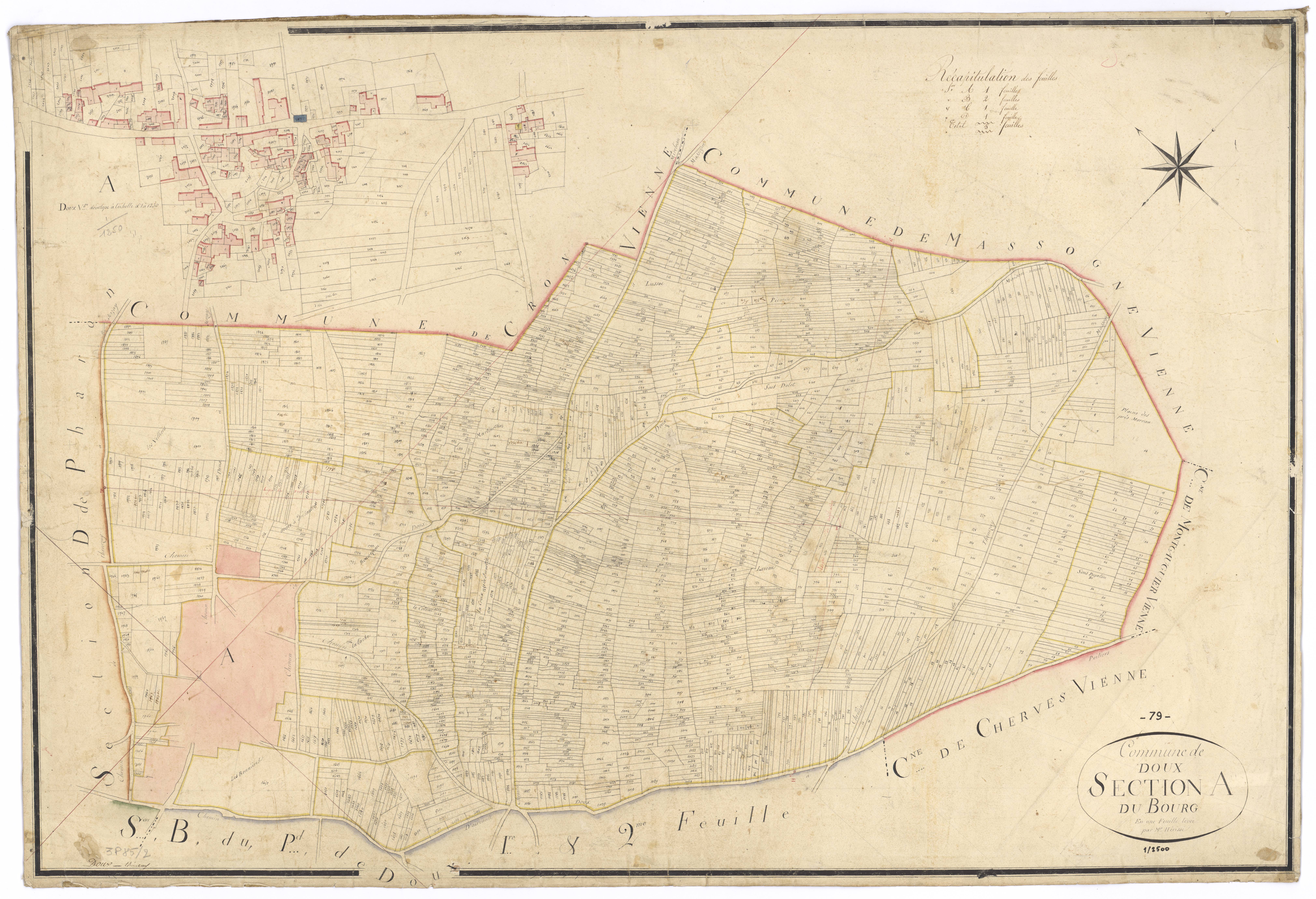 Doux - FRAD079_CADASTRE_NAPOLEONIEN Section A dite du Bourg