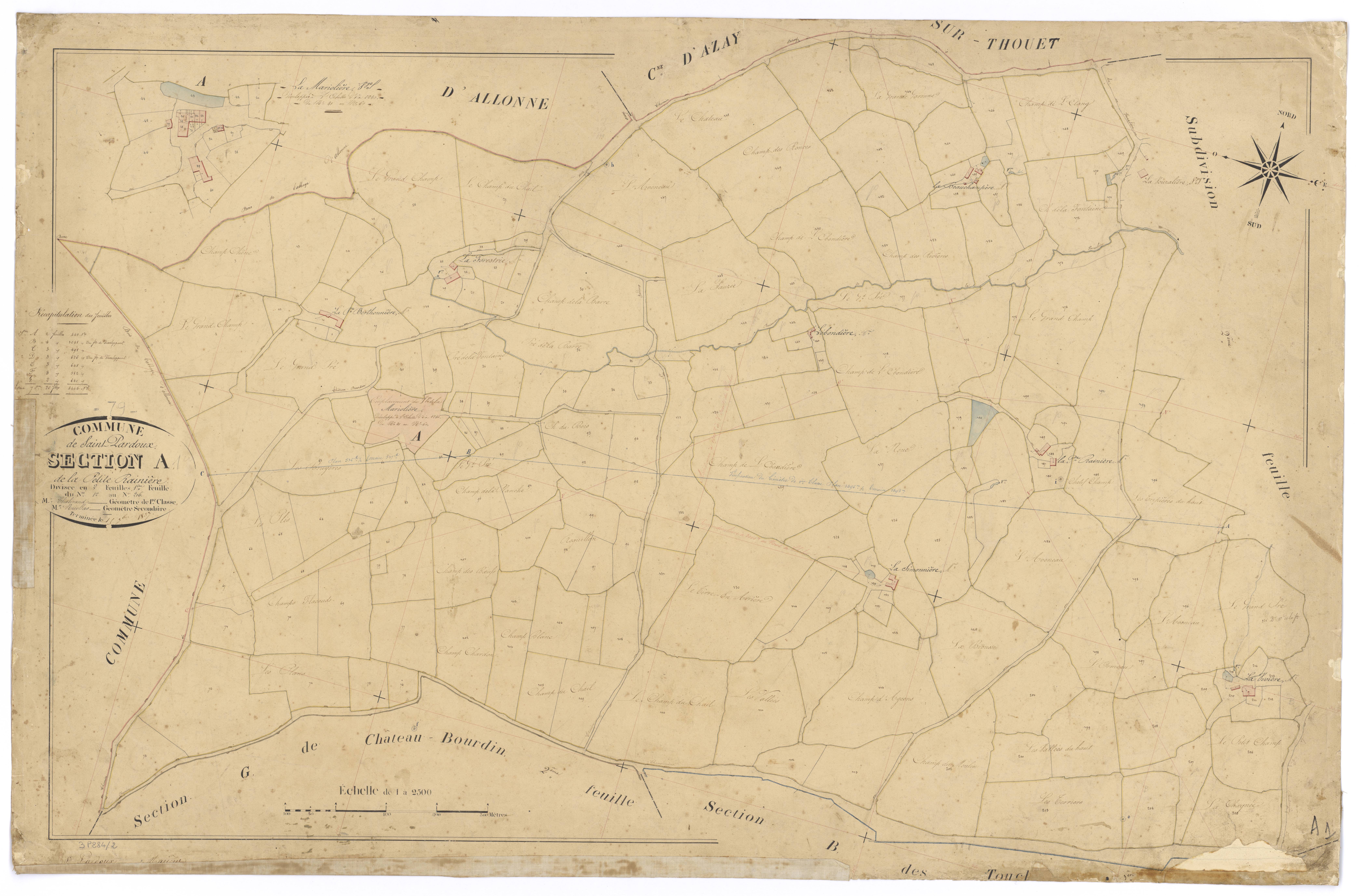 Doux - FRAD079_CADASTRE_NAPOLEONIEN Section A1 dite de la Petite Rainère