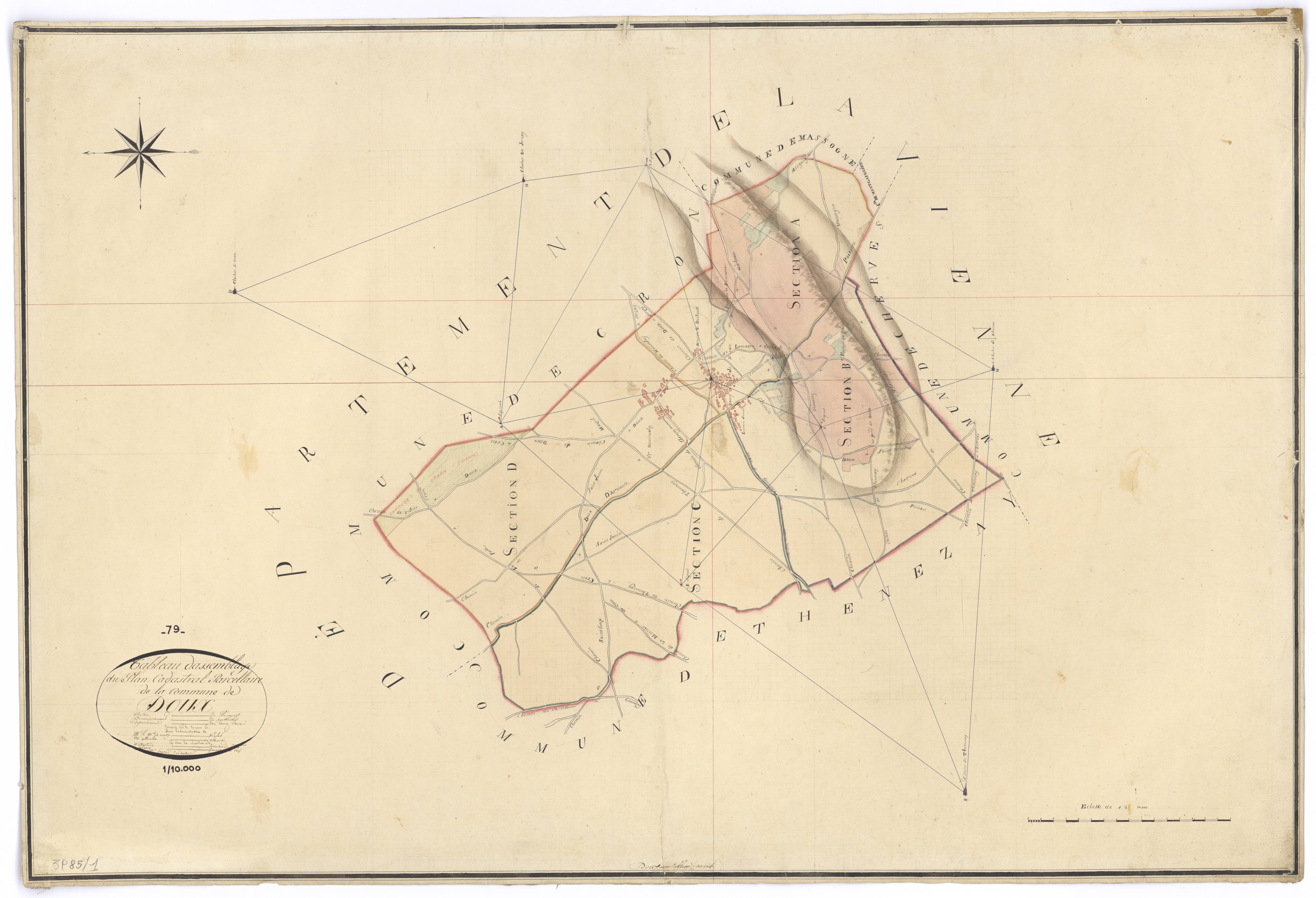 Doux - FRAD079_CADASTRE_NAPOLEONIEN Tableau d'assemblage 