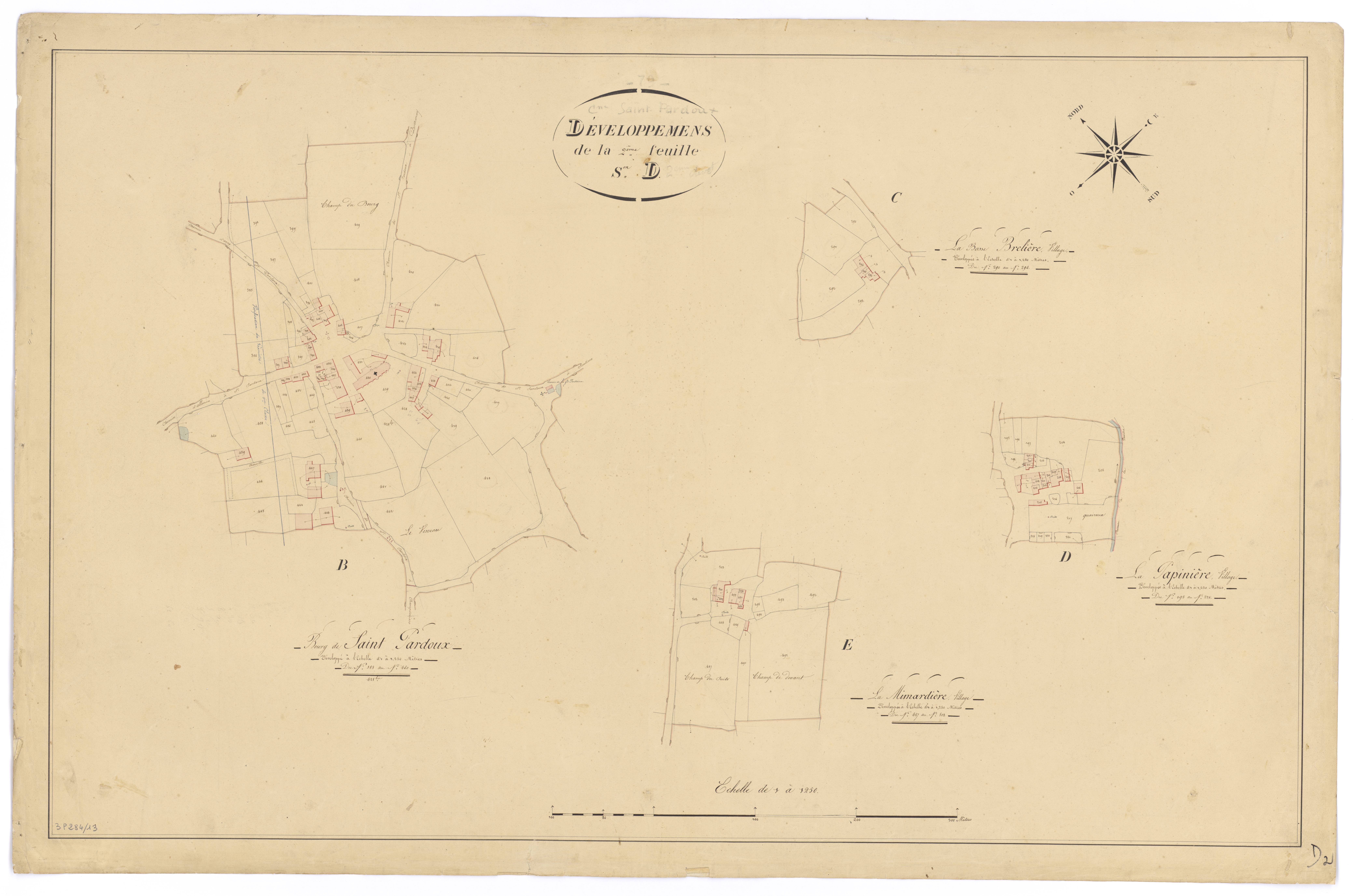 Doux - FRAD079_CADASTRE_NAPOLEONIEN Développement de la section D2