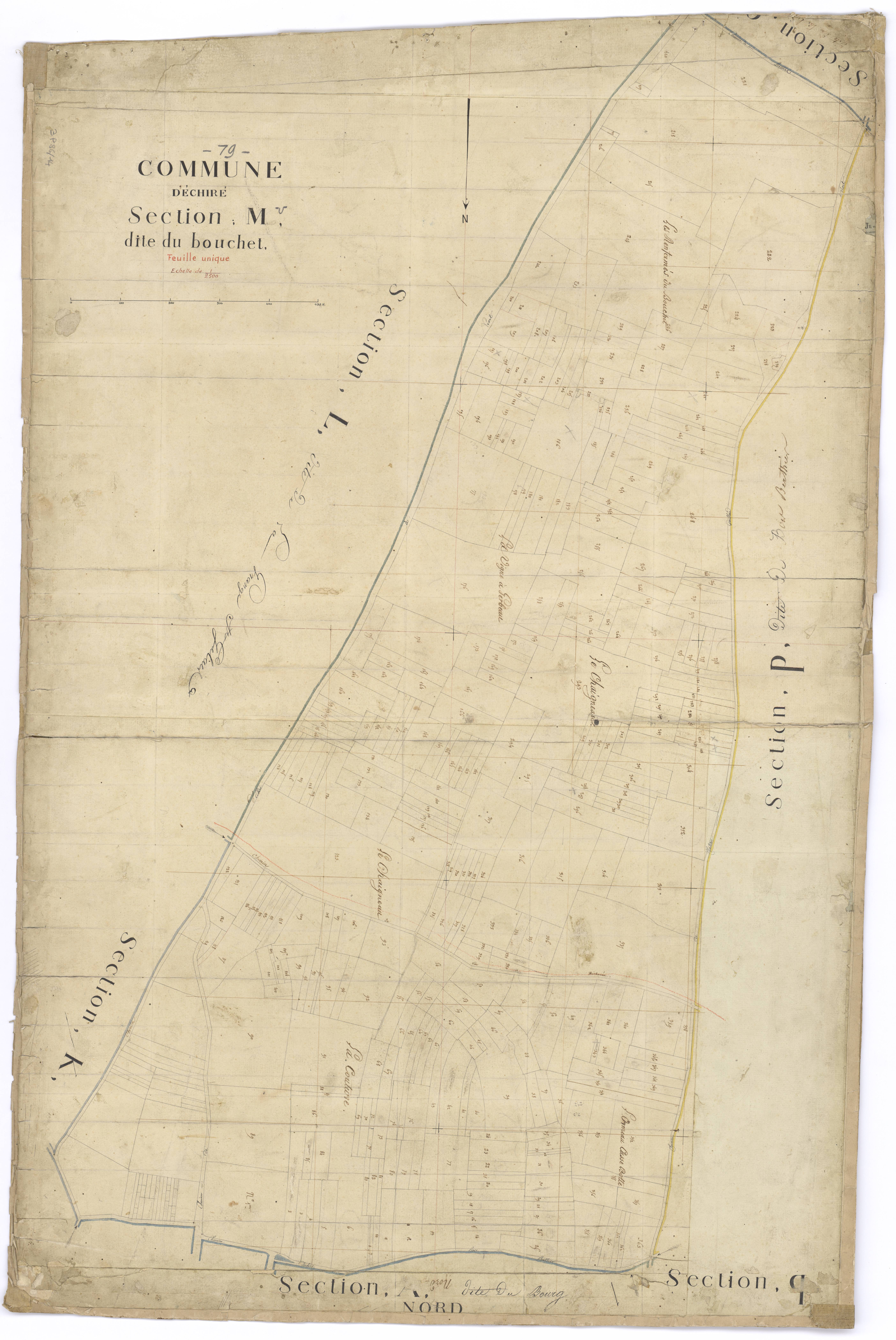 Échiré - FRAD079_CADASTRE_NAPOLEONIEN Section M dite du Bouchet 