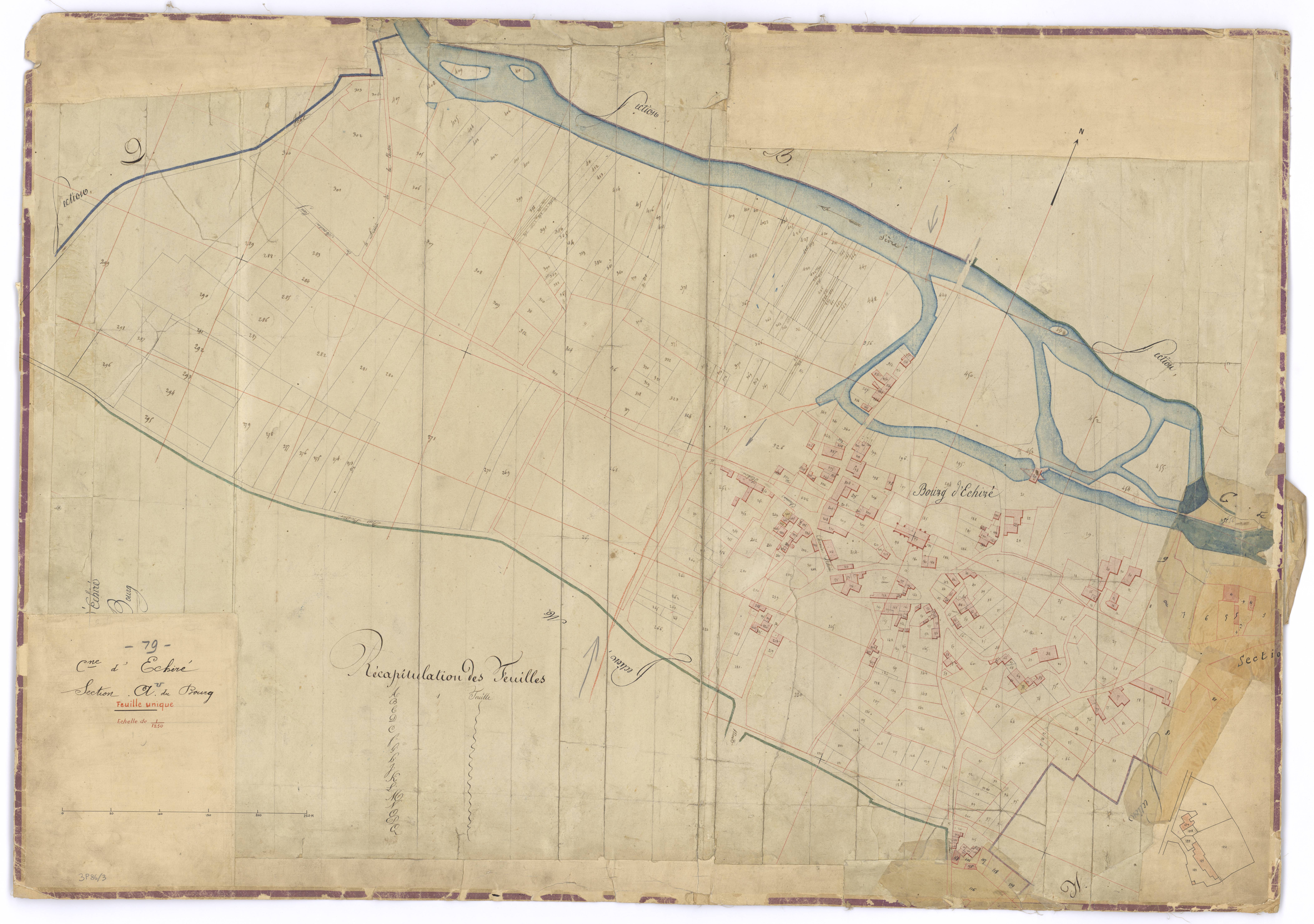 Échiré - FRAD079_CADASTRE_NAPOLEONIEN Section A dite du Bourg 