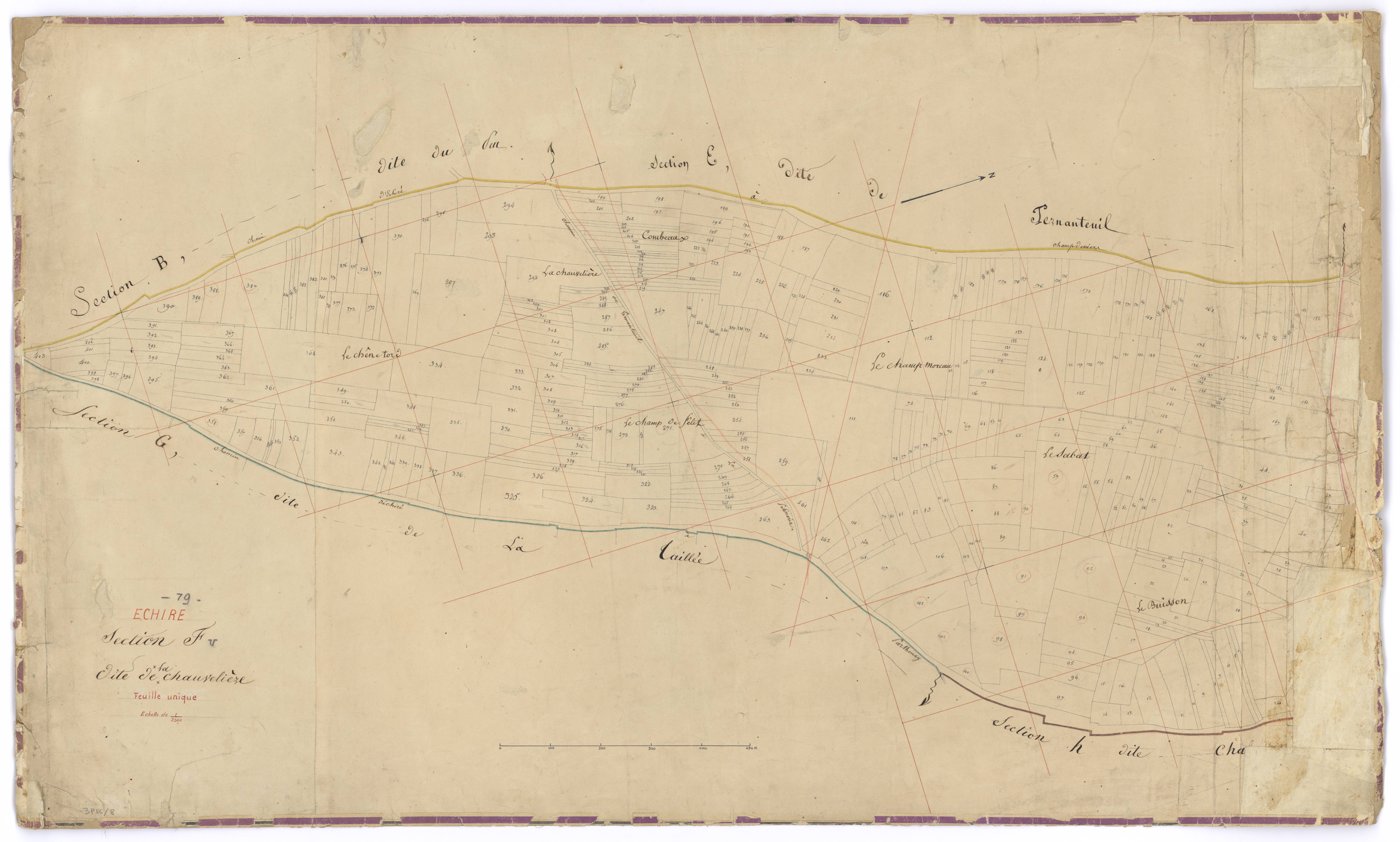 Échiré - FRAD079_CADASTRE_NAPOLEONIEN Section F dite de la Chauvelière 