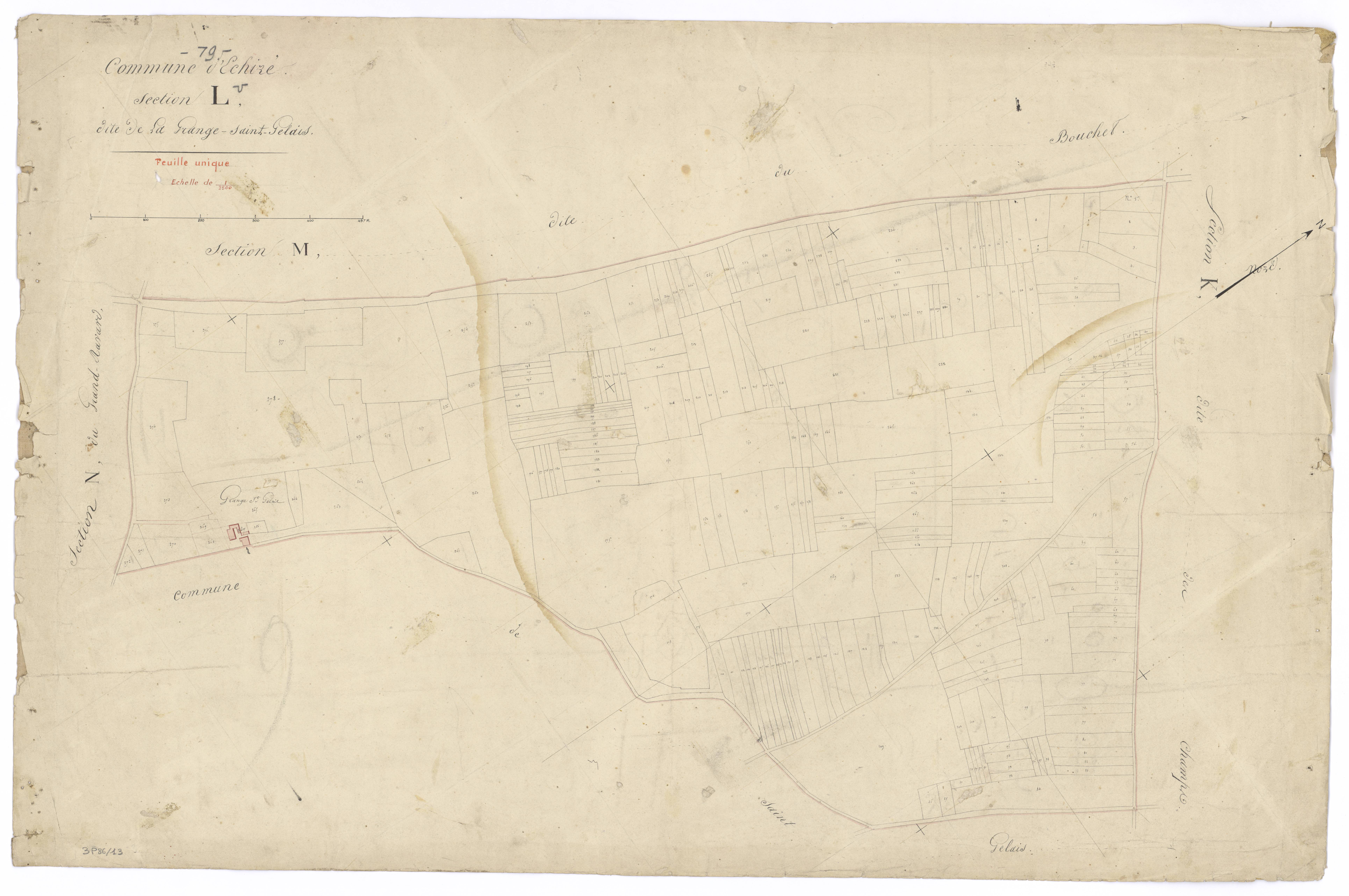 Échiré - FRAD079_CADASTRE_NAPOLEONIEN Section L dite de la Grange-St Gelais 