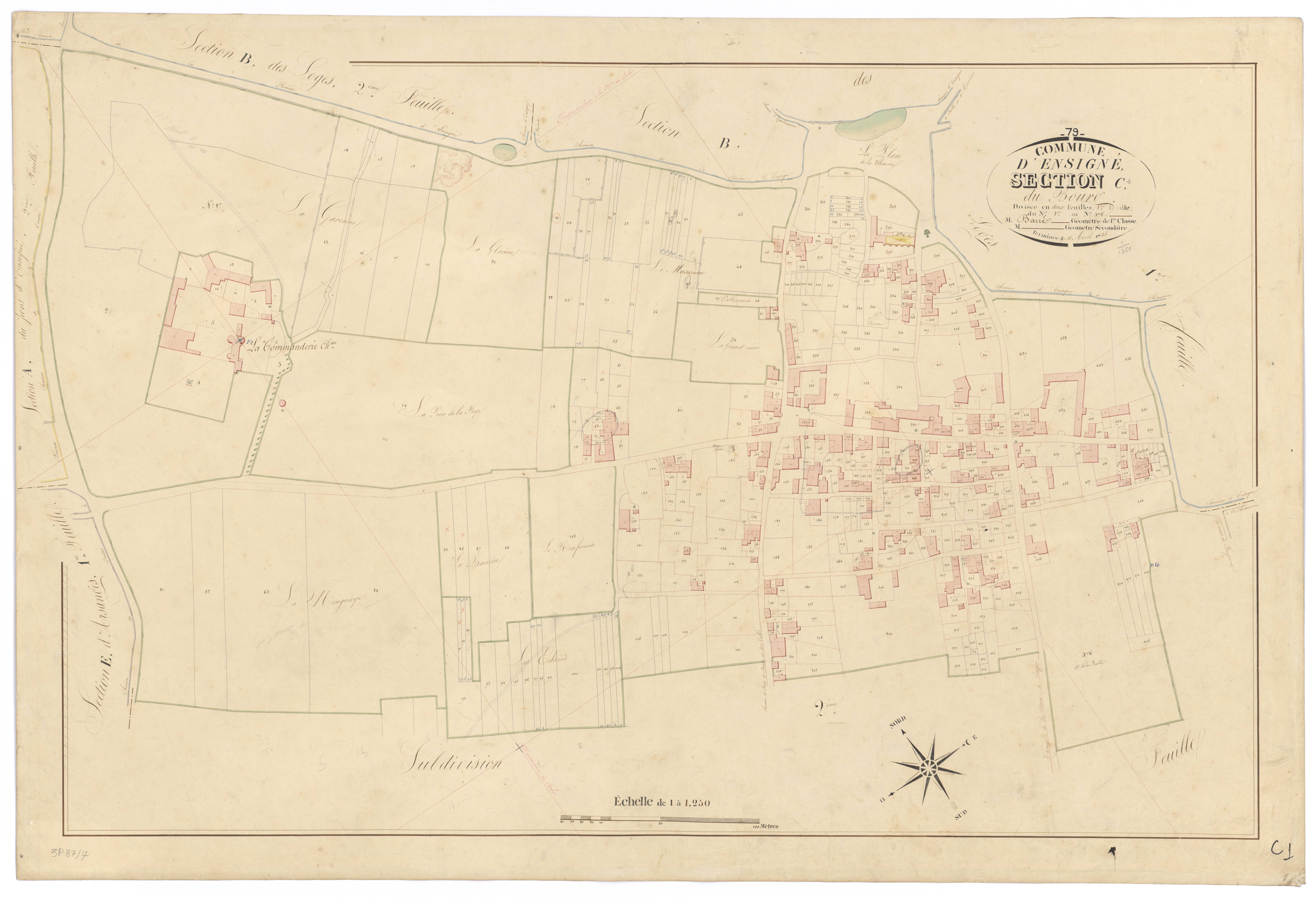 Ensigné - FRAD079_CADASTRE_NAPOLEONIEN Section C1 dite du Bourg 