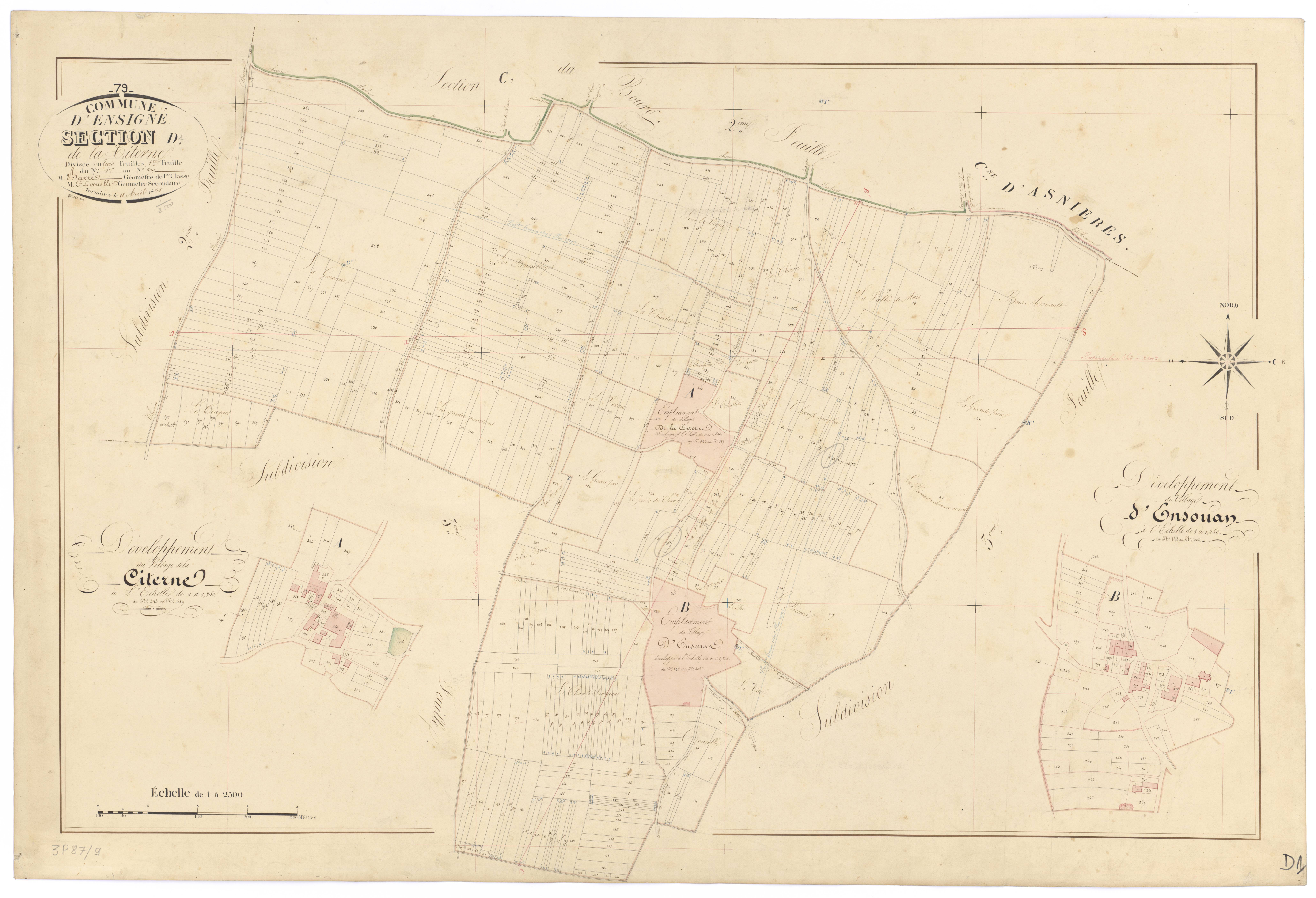 Ensigné - FRAD079_CADASTRE_NAPOLEONIEN Section D1 dite de la Citerne 