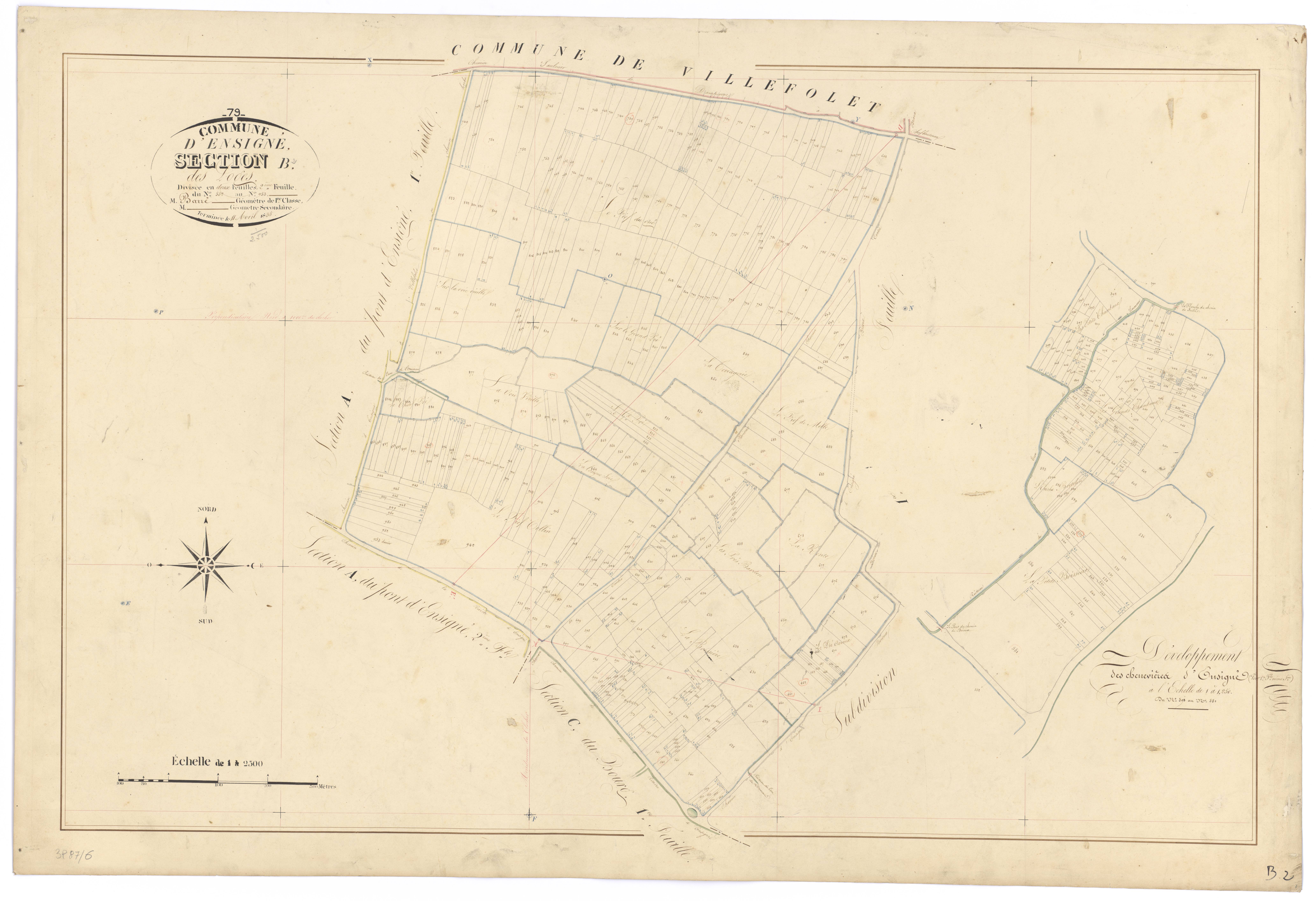 Ensigné - FRAD079_CADASTRE_NAPOLEONIEN Section B2 dite des Loges 