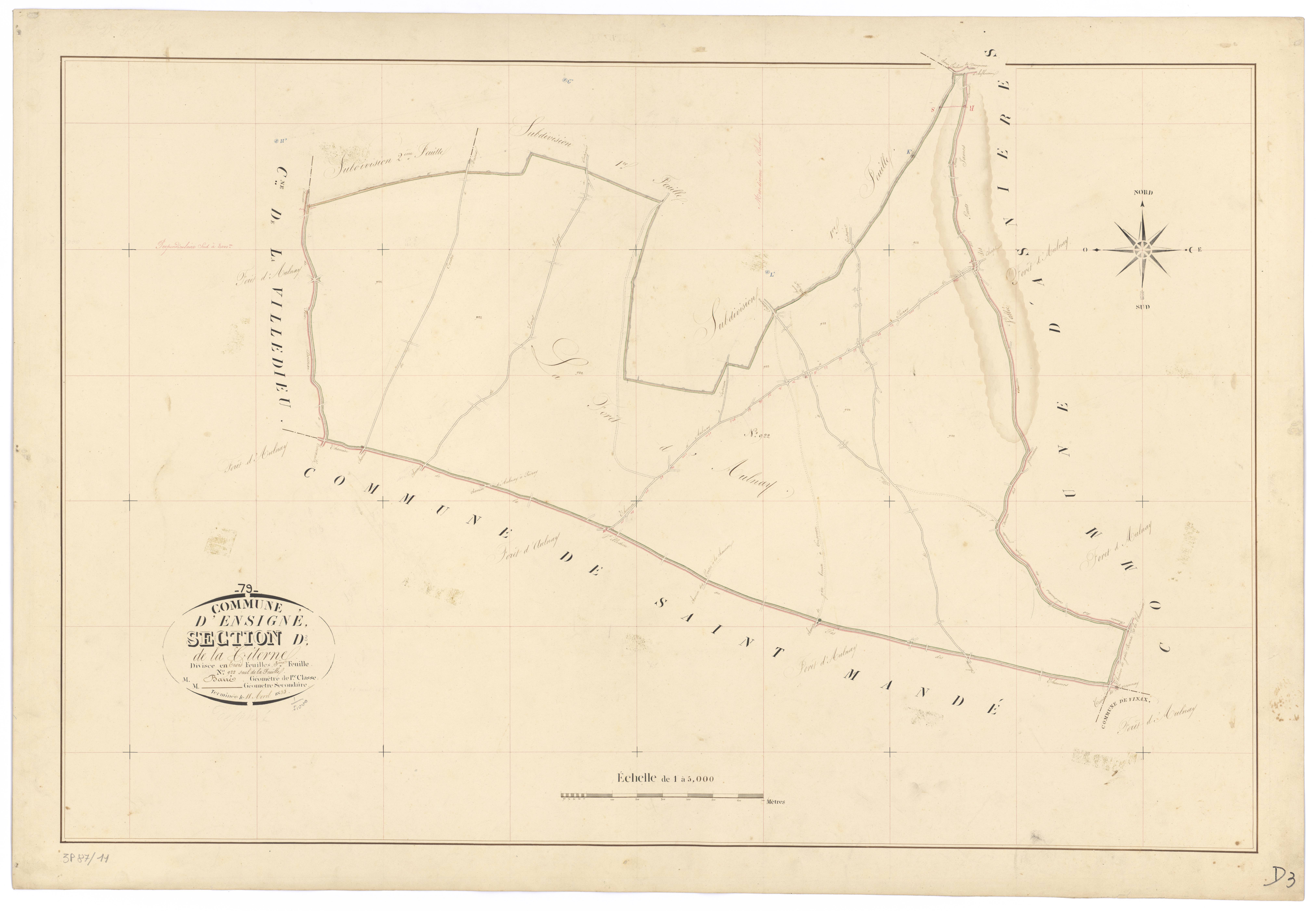 Ensigné - FRAD079_CADASTRE_NAPOLEONIEN Section D3 dite de la Citerne 