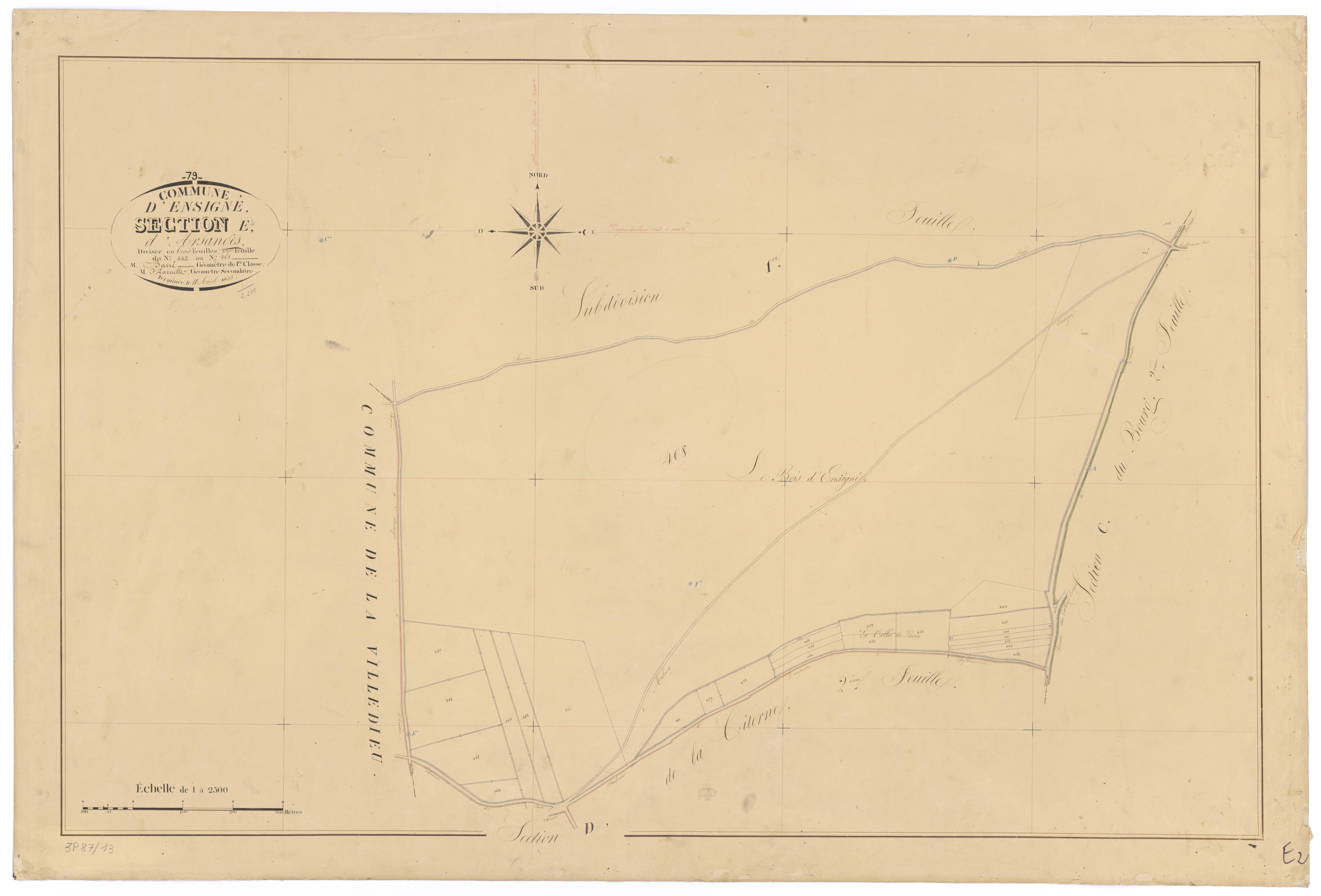 Ensigné - FRAD079_CADASTRE_NAPOLEONIEN Section E2 dite d'Arsanges 