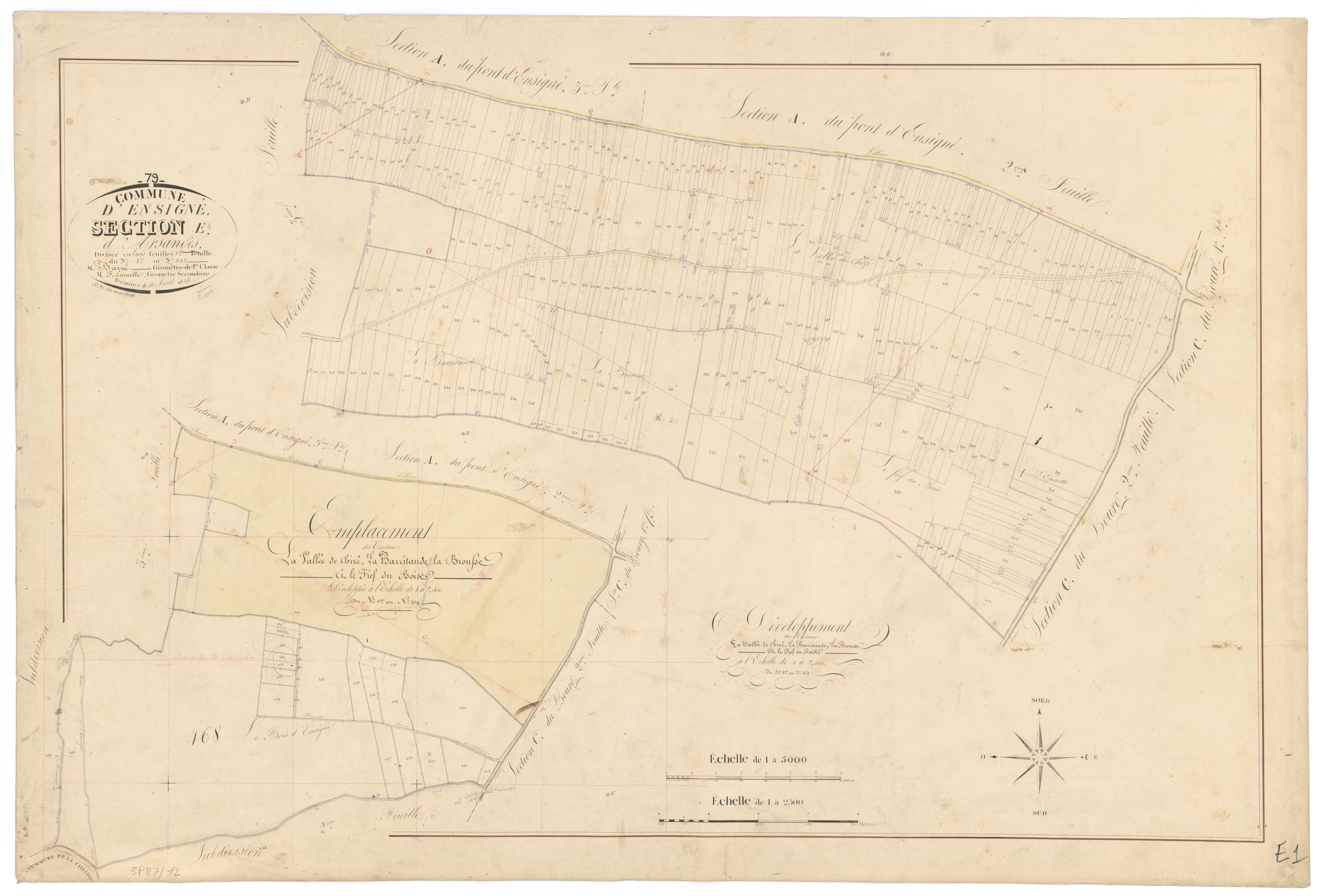 Ensigné - FRAD079_CADASTRE_NAPOLEONIEN Section E1 dite d'Arsanges 