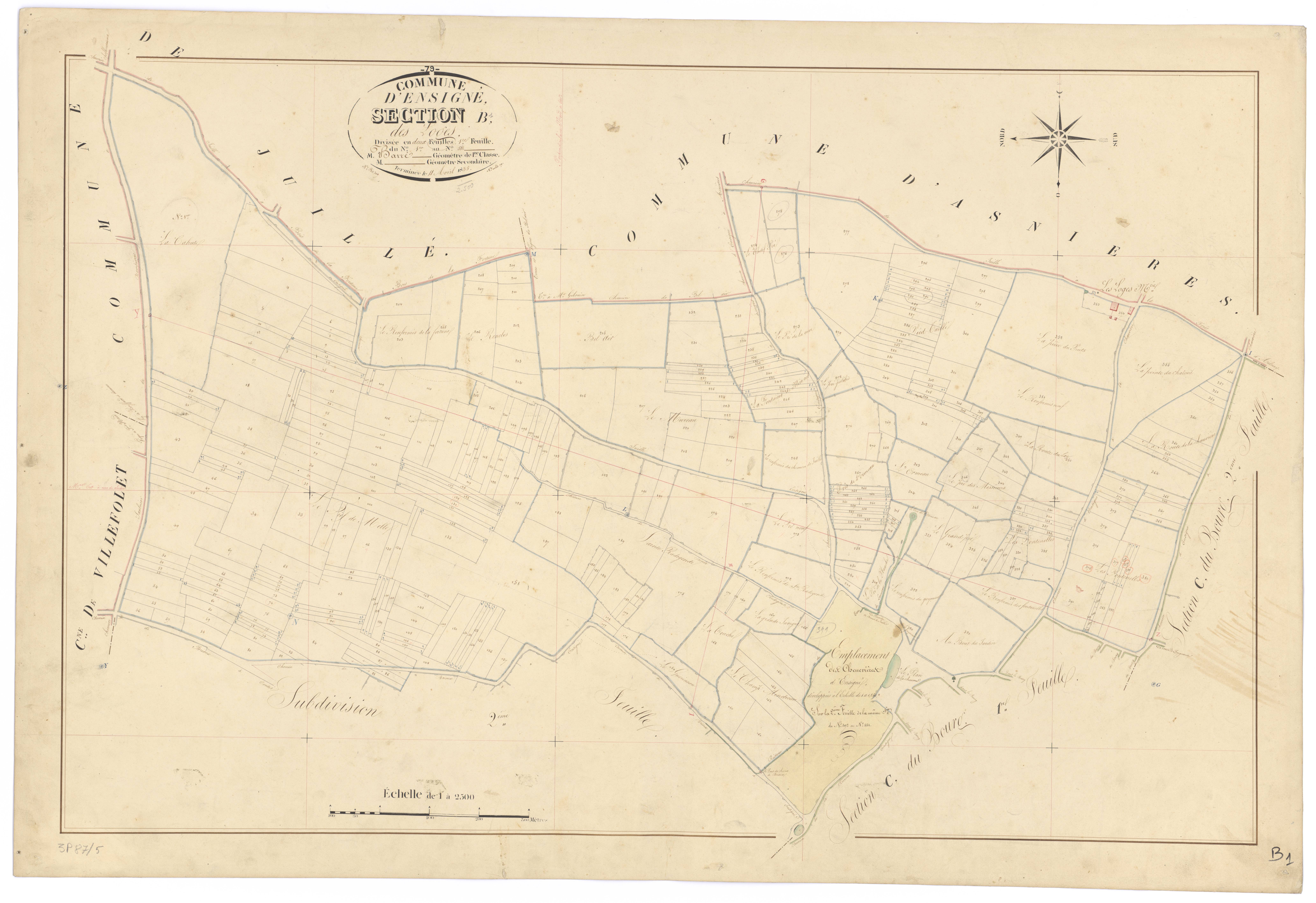 Ensigné - FRAD079_CADASTRE_NAPOLEONIEN Section B1 dite des Loges 