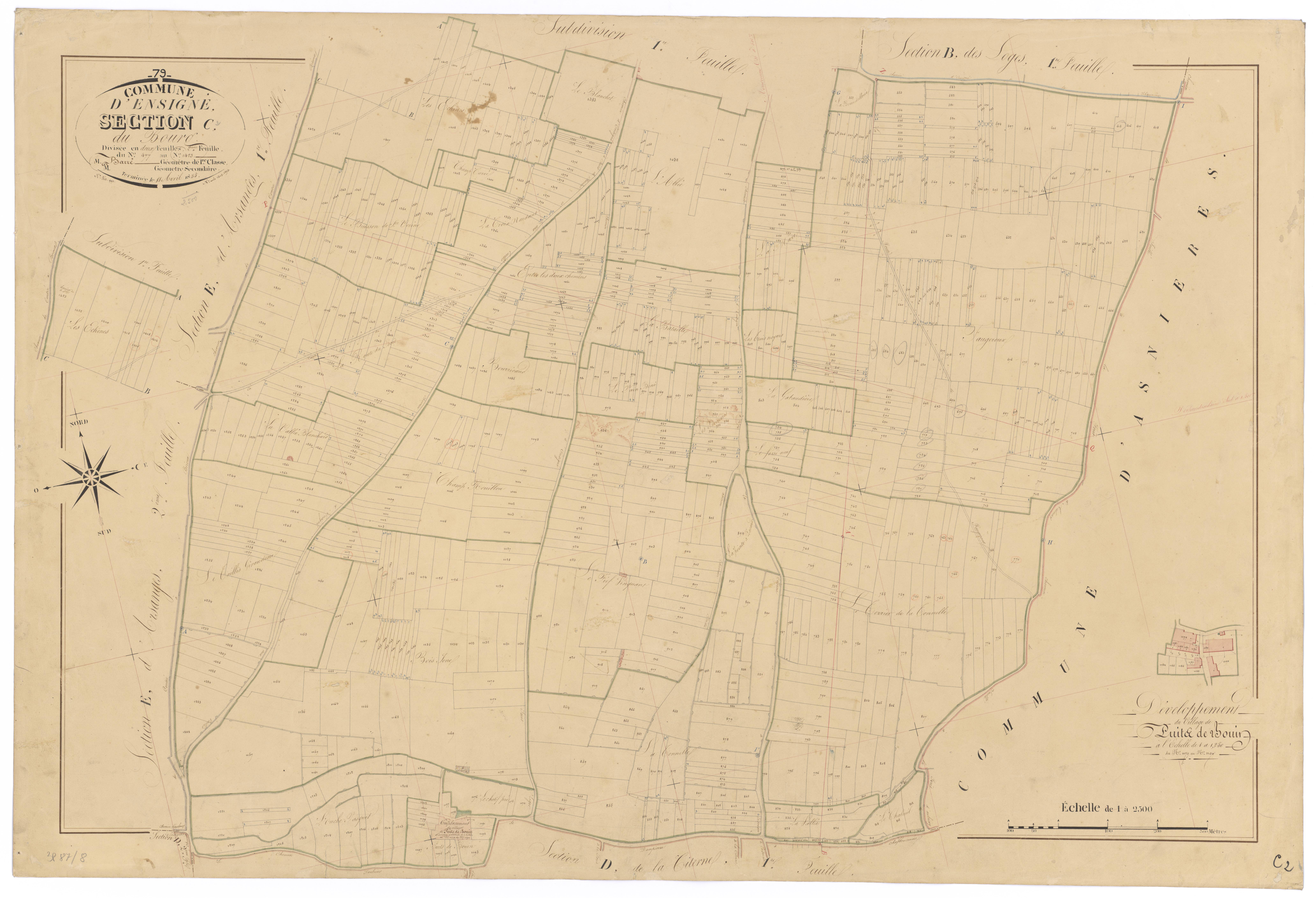 Ensigné - FRAD079_CADASTRE_NAPOLEONIEN Section C2 dite du Bourg 