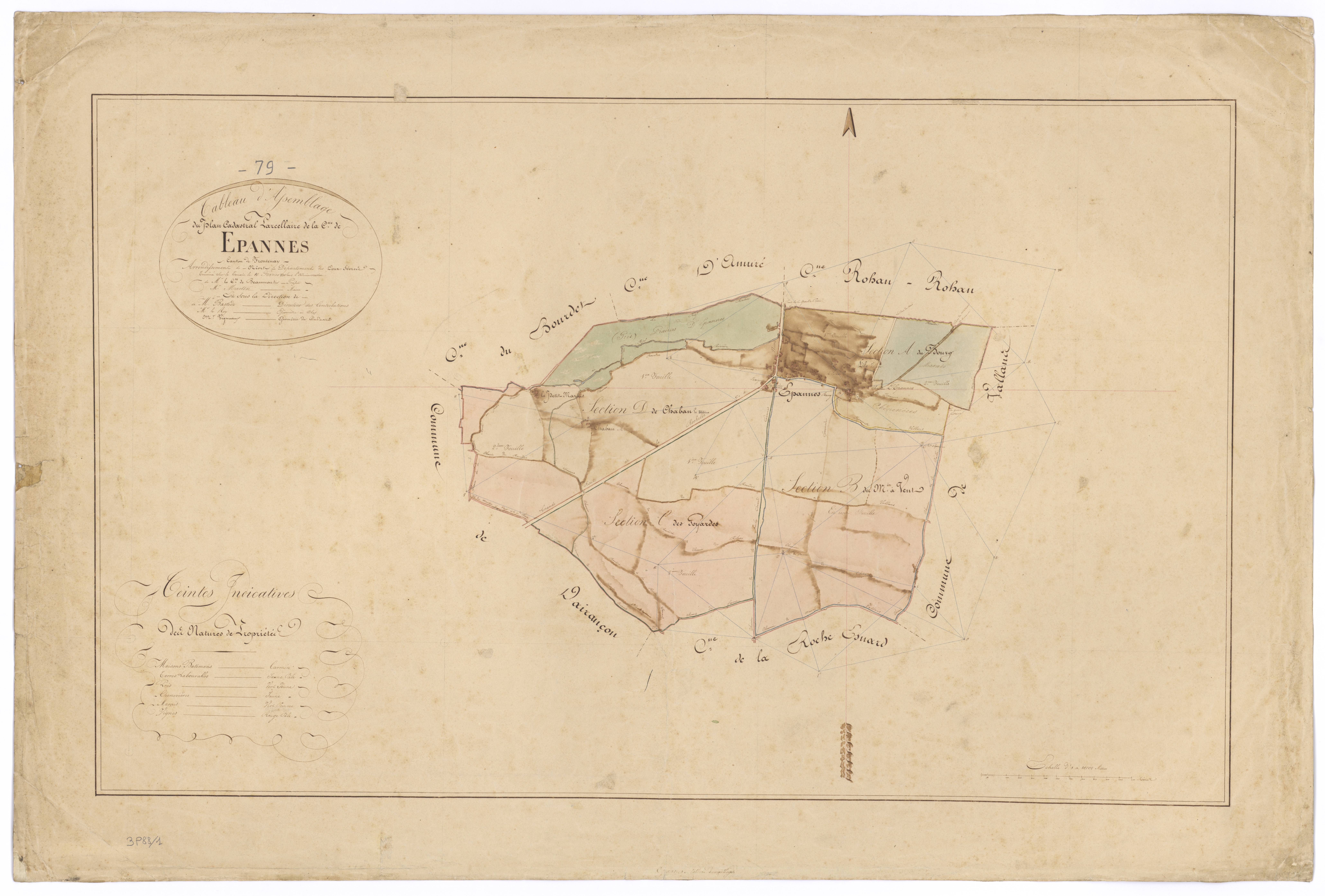 Épannes - FRAD079_CADASTRE_NAPOLEONIEN Tableau d'assemblage 