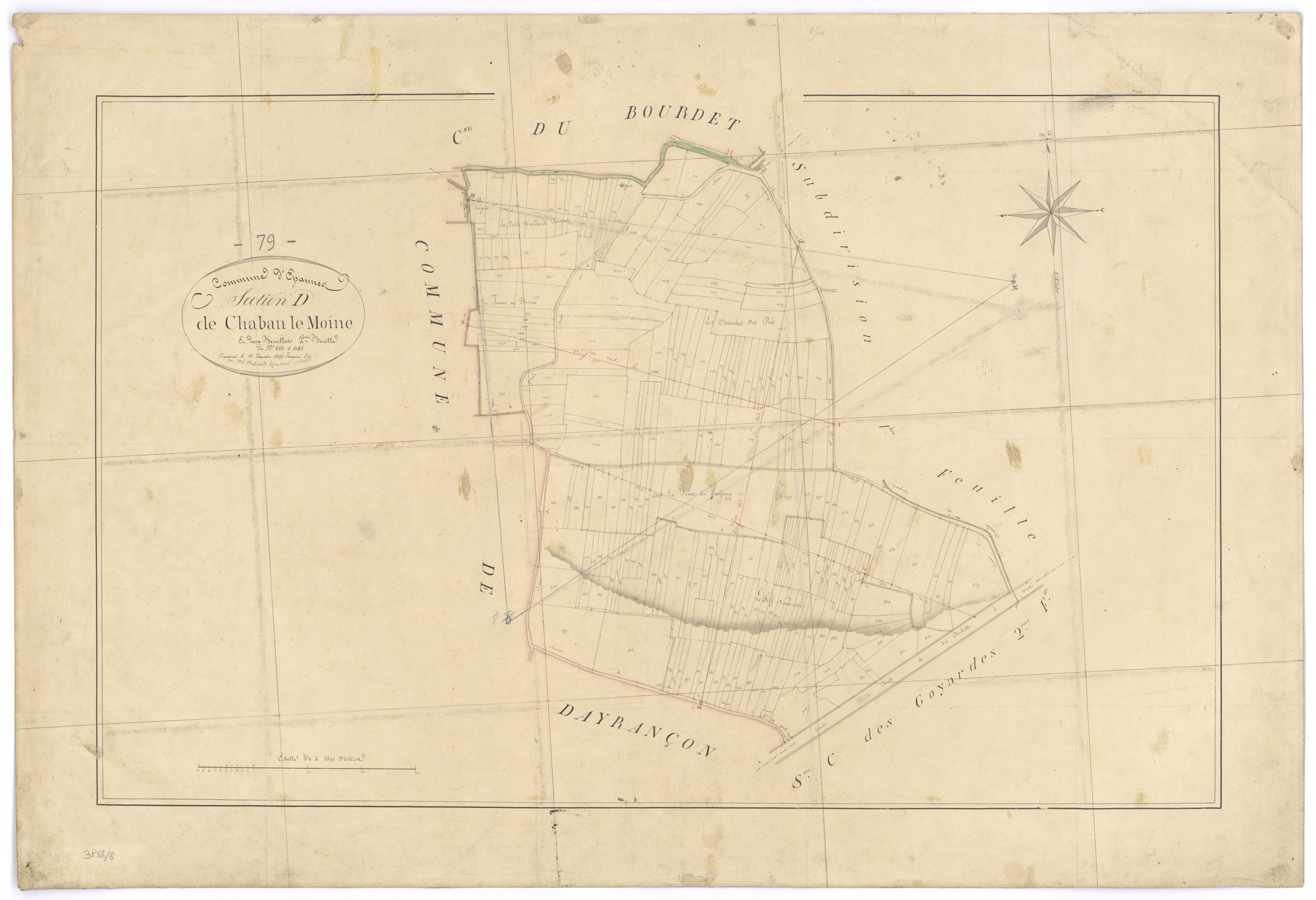 Épannes - FRAD079_CADASTRE_NAPOLEONIEN Section D2 dite de Chaban le Moine 