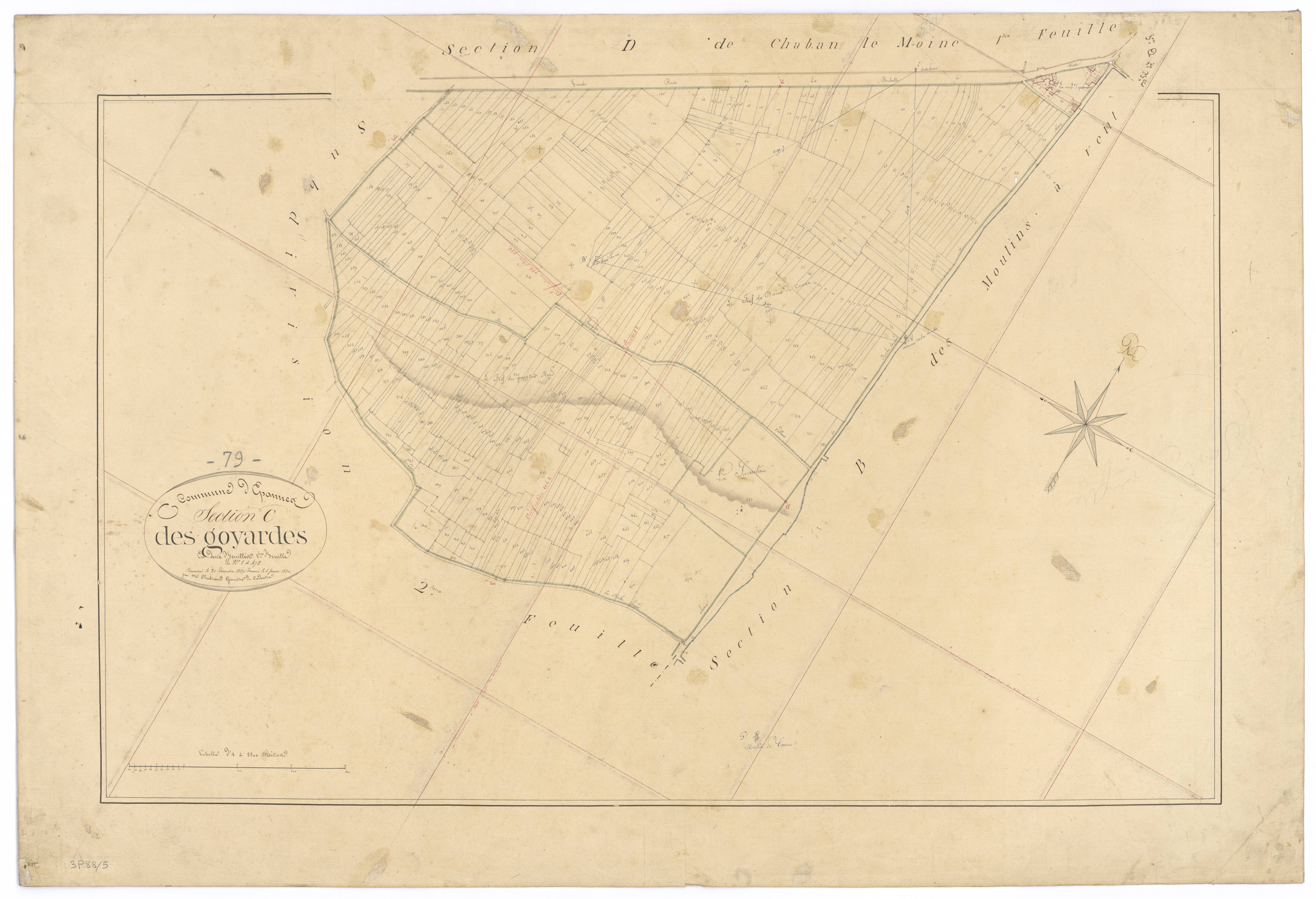 Épannes - FRAD079_CADASTRE_NAPOLEONIEN Section C1 dite des Goyardes 