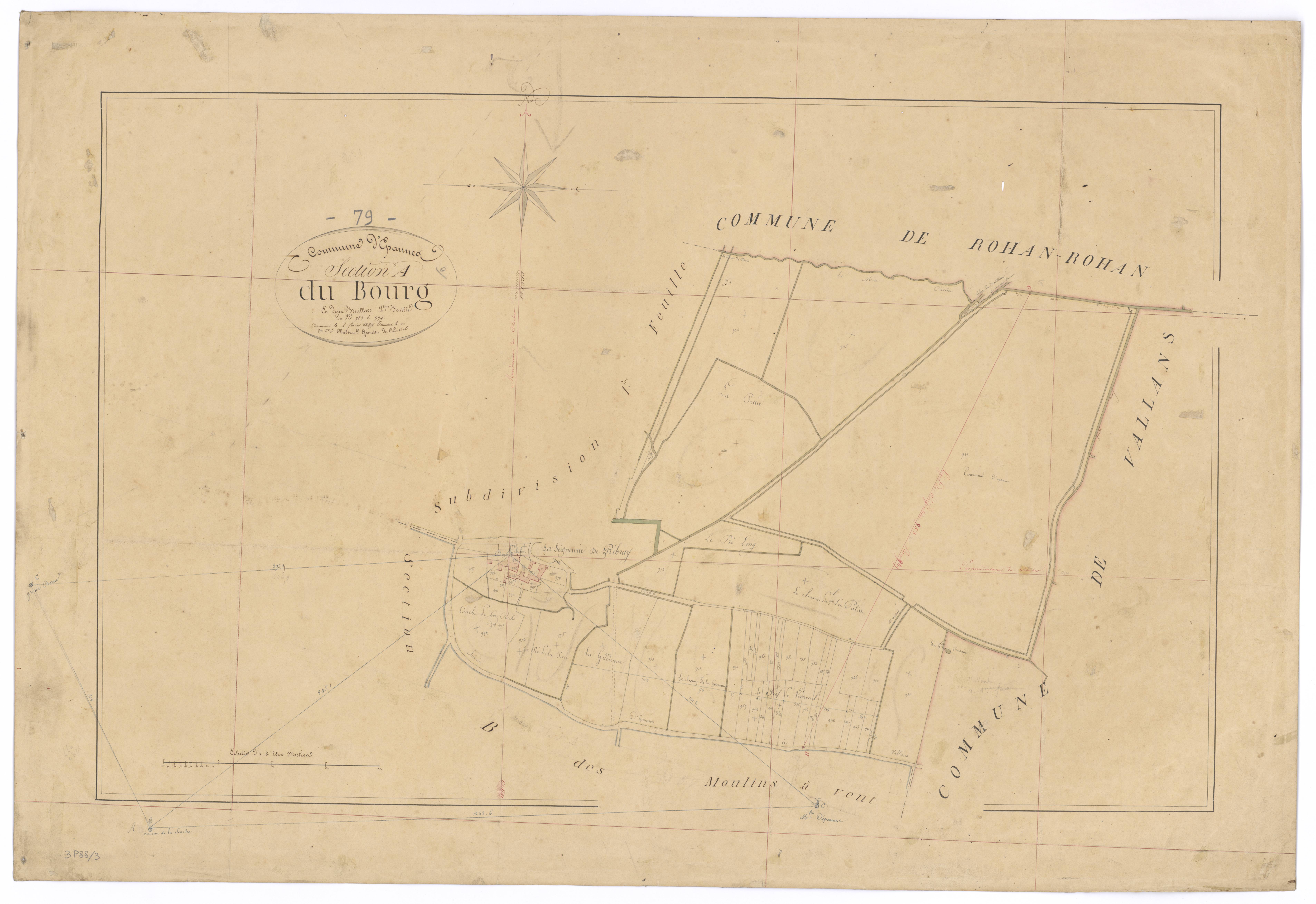 Épannes - FRAD079_CADASTRE_NAPOLEONIEN Section A2 dite du Bourg 