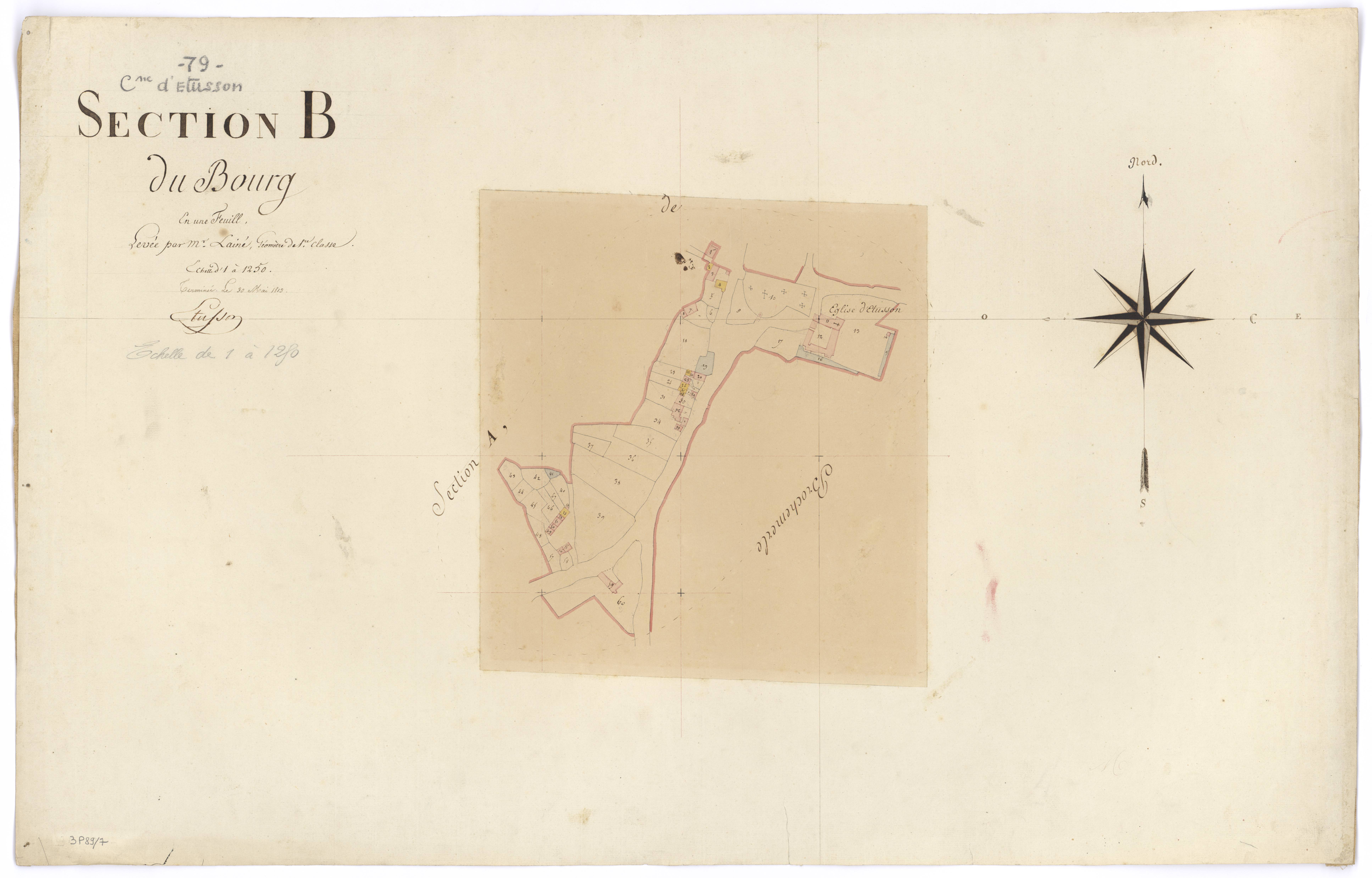 Étusson - FRAD079_CADASTRE_NAPOLEONIEN Section B dite du Bourg