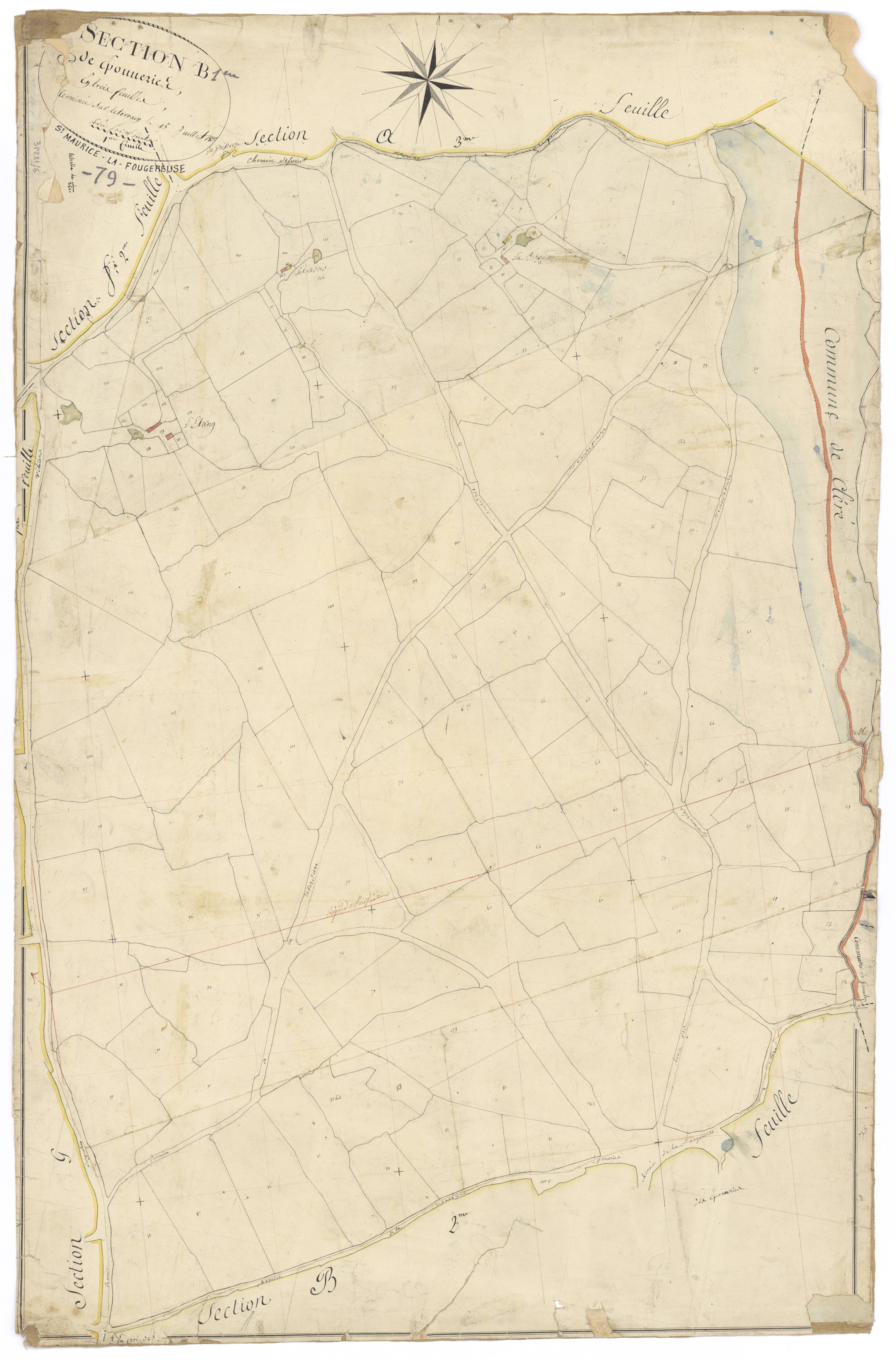 Étusson - FRAD079_CADASTRE_NAPOLEONIEN Section B1 dite des Eponneries