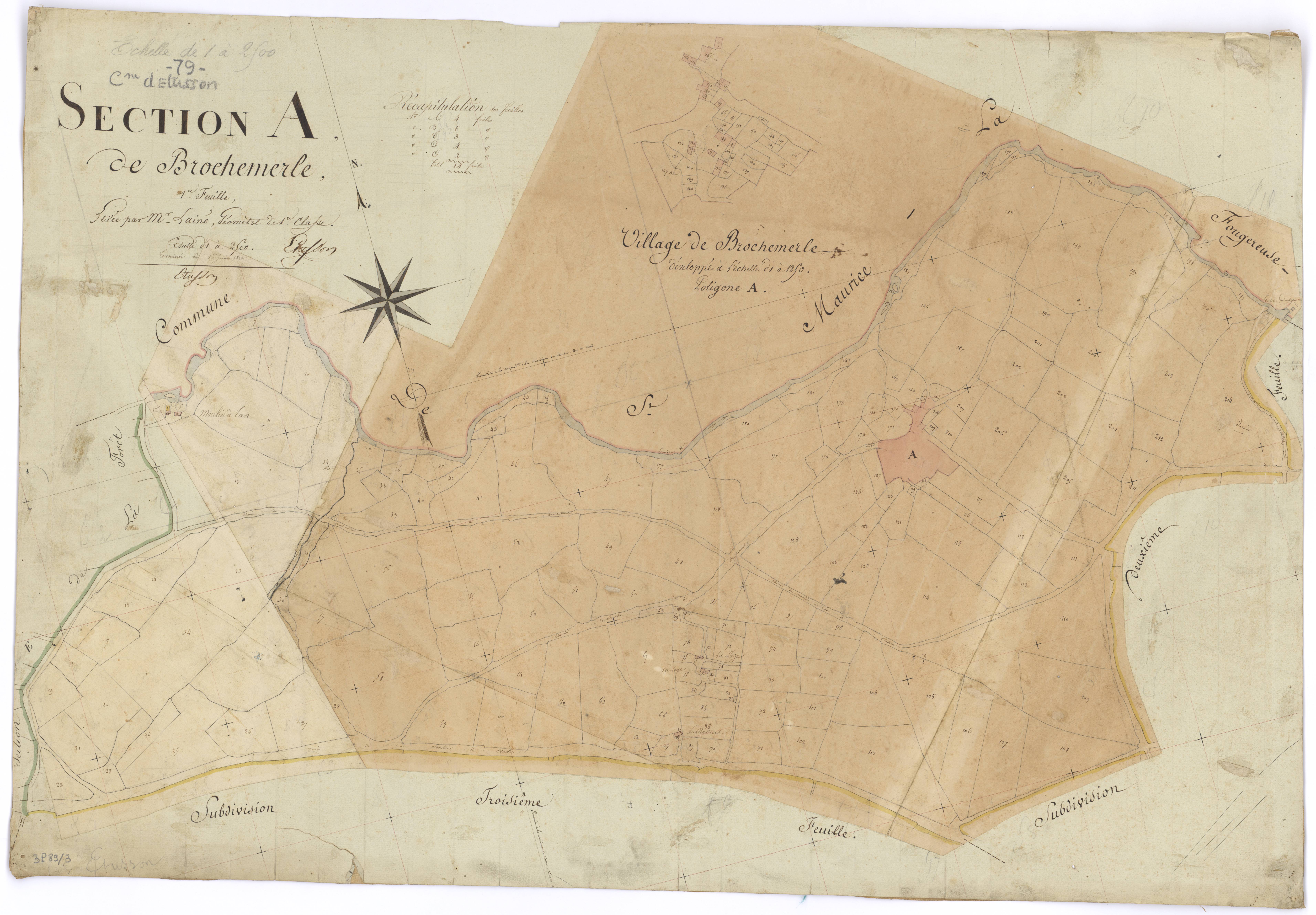 Étusson - FRAD079_CADASTRE_NAPOLEONIEN Section A1 dite de la Brochemerle