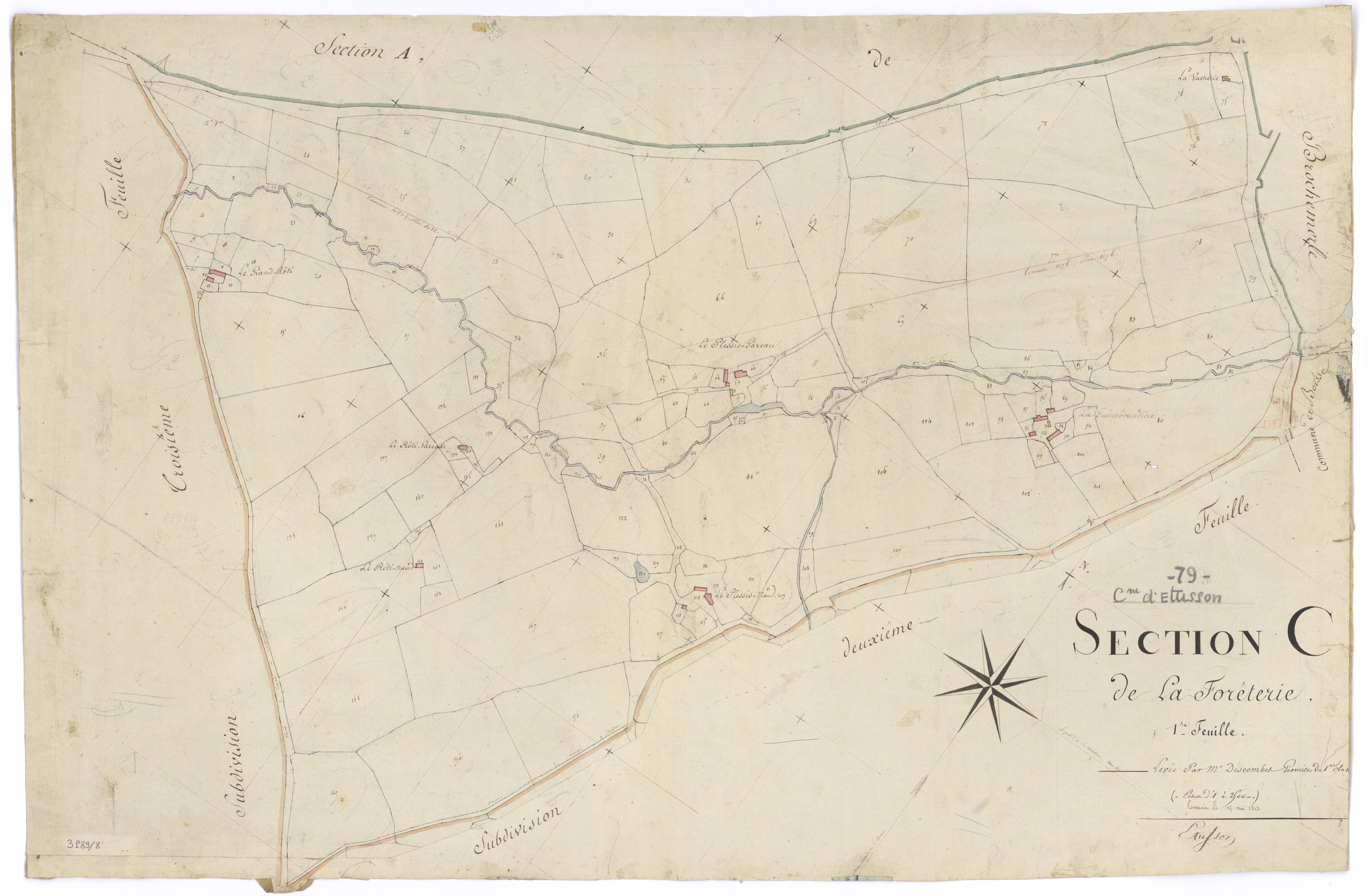 Étusson - FRAD079_CADASTRE_NAPOLEONIEN Section C1 dite de la Forèterie