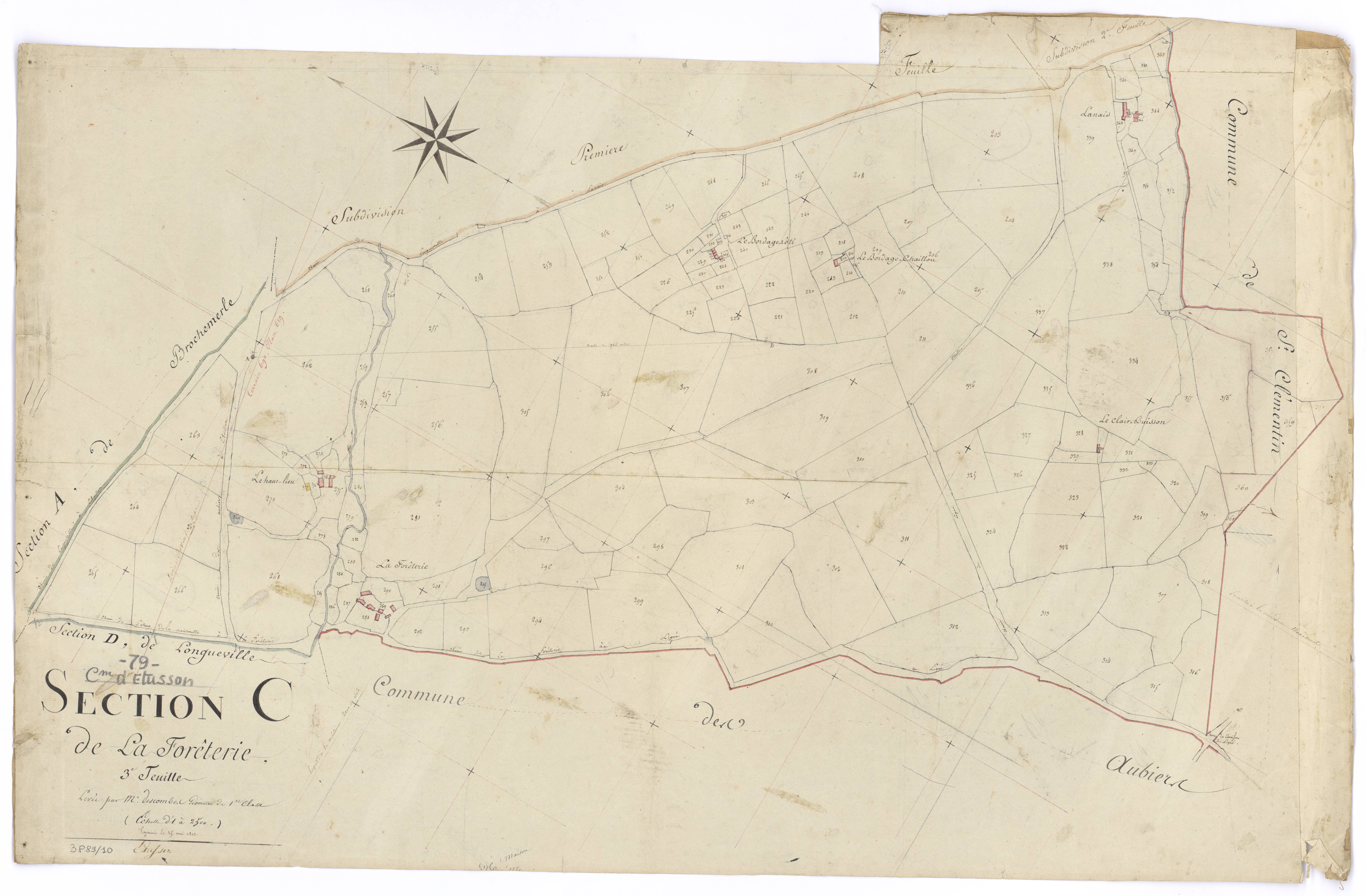 Étusson - FRAD079_CADASTRE_NAPOLEONIEN Section C3 dite de la Forèterie