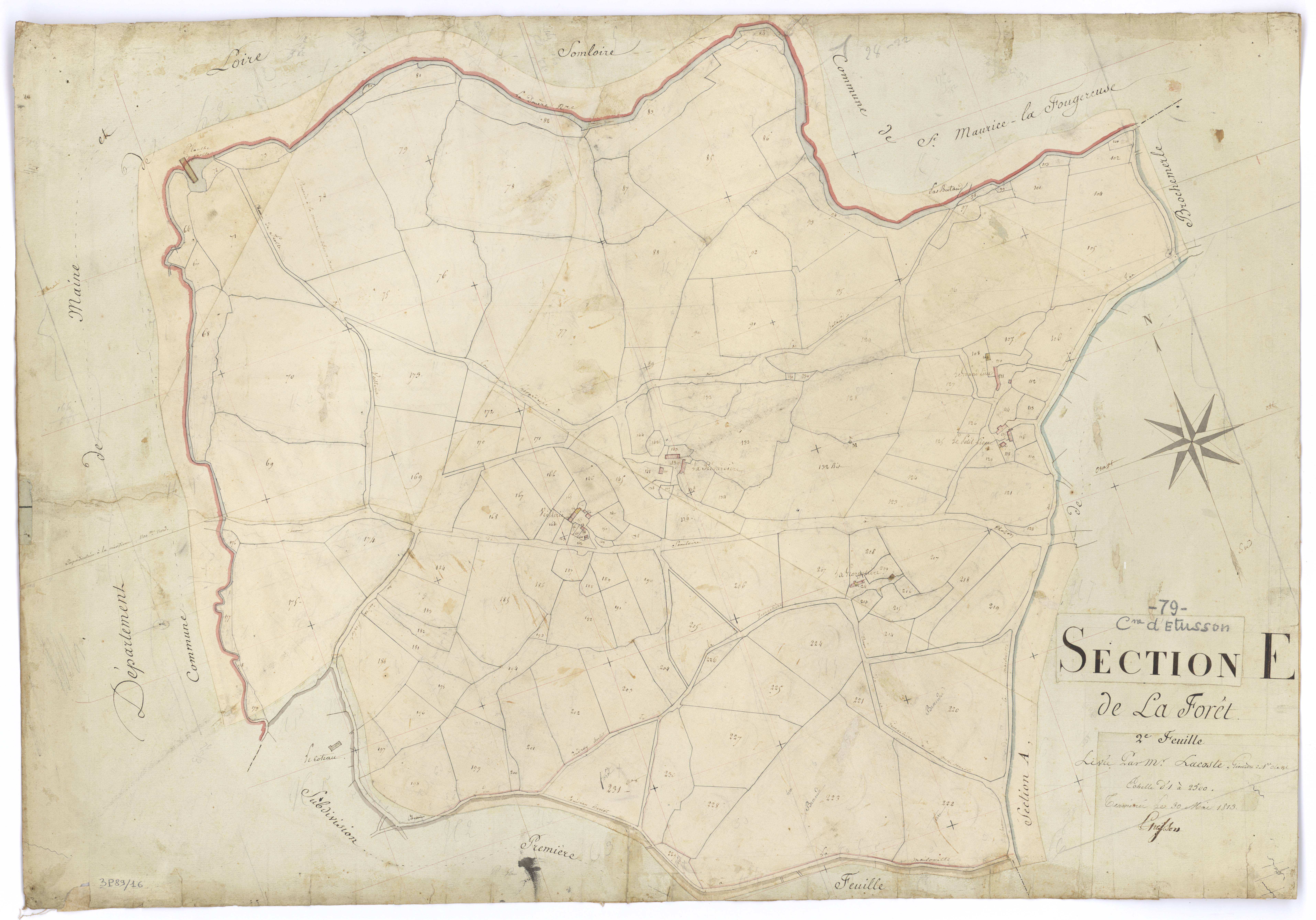 Étusson - FRAD079_CADASTRE_NAPOLEONIEN Section E2 dite de la Forêt