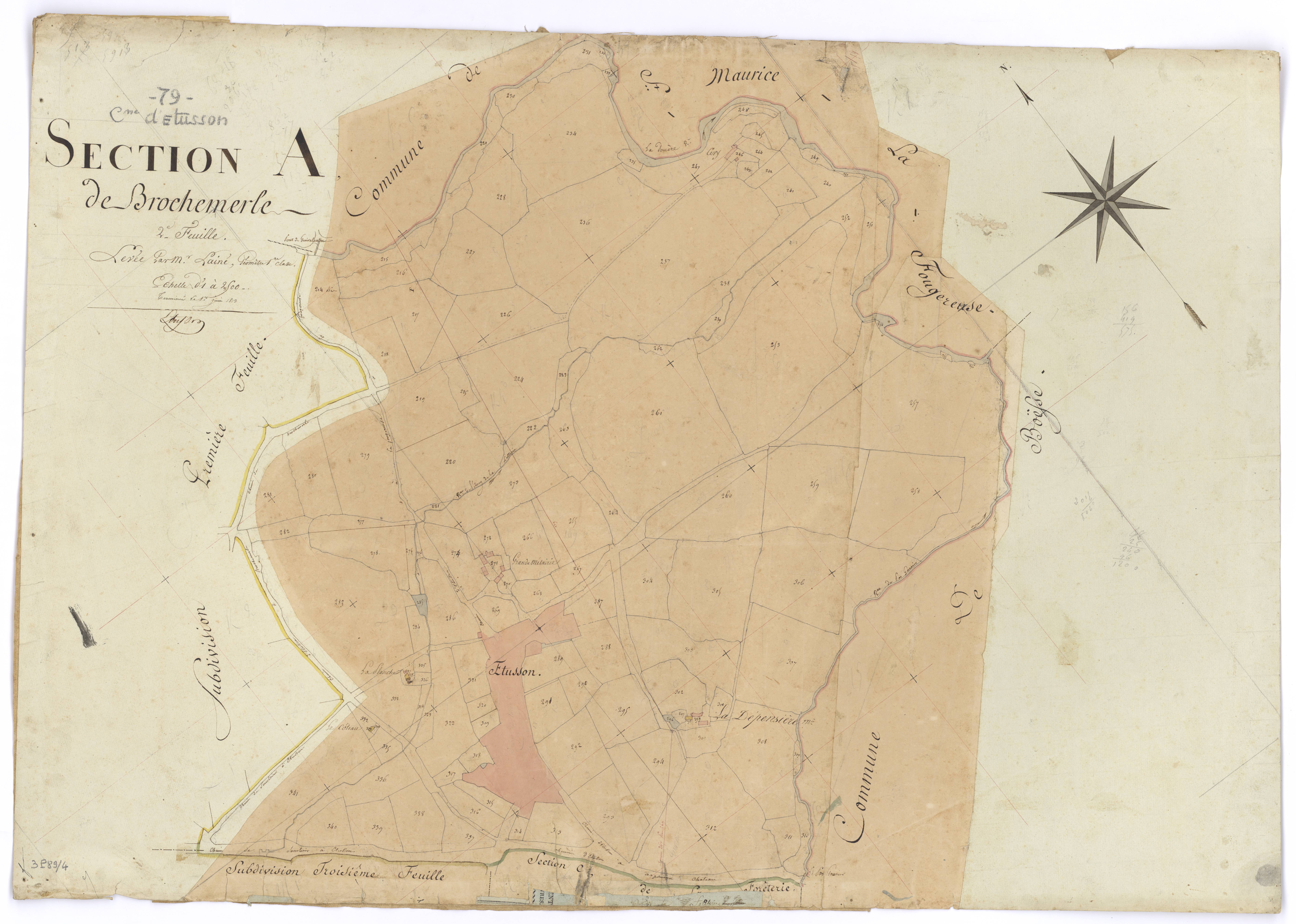 Étusson - FRAD079_CADASTRE_NAPOLEONIEN Section A 2 dite de la Brochemerle