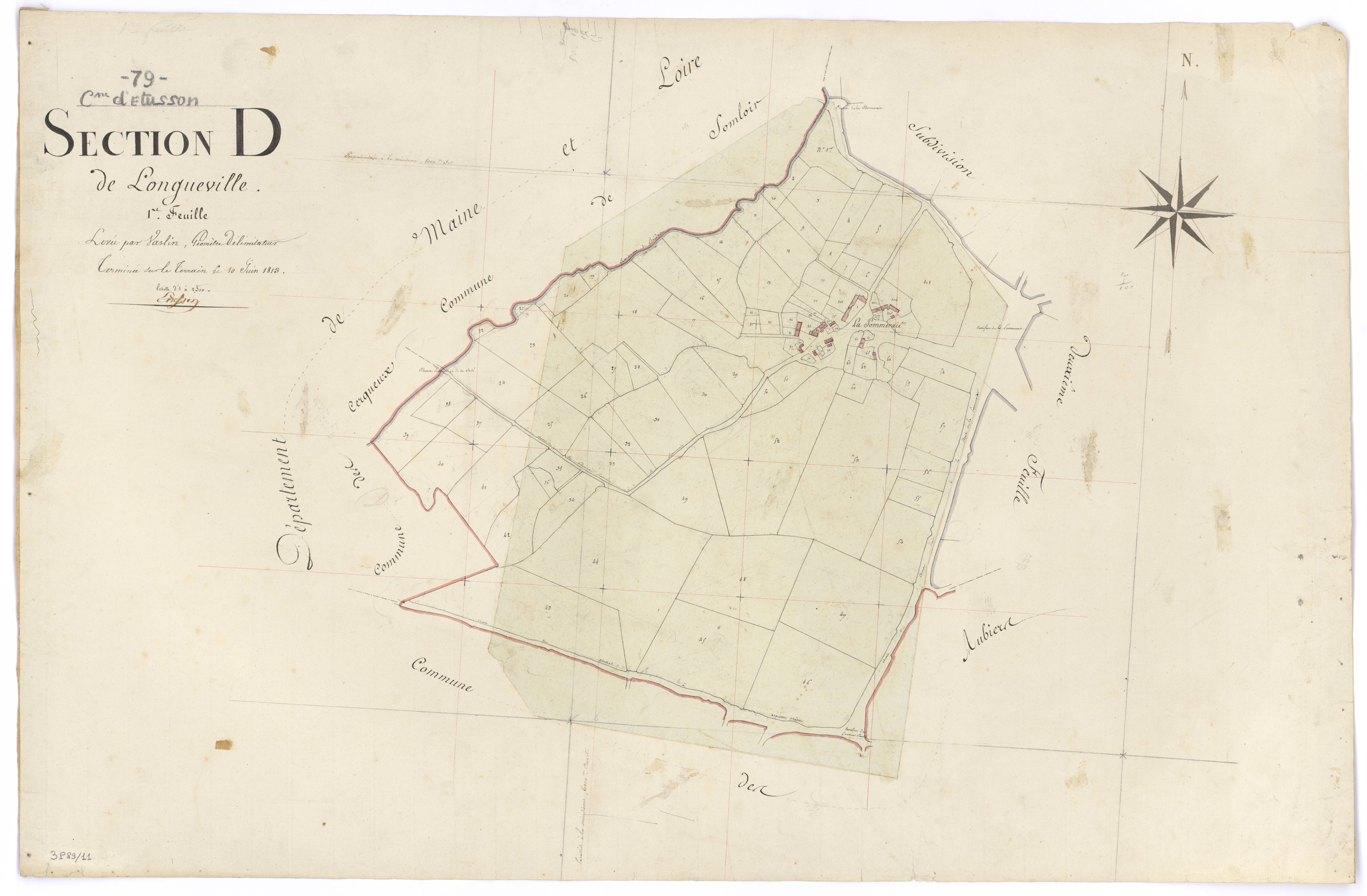 Étusson - FRAD079_CADASTRE_NAPOLEONIEN Section D1 dite de Longueville