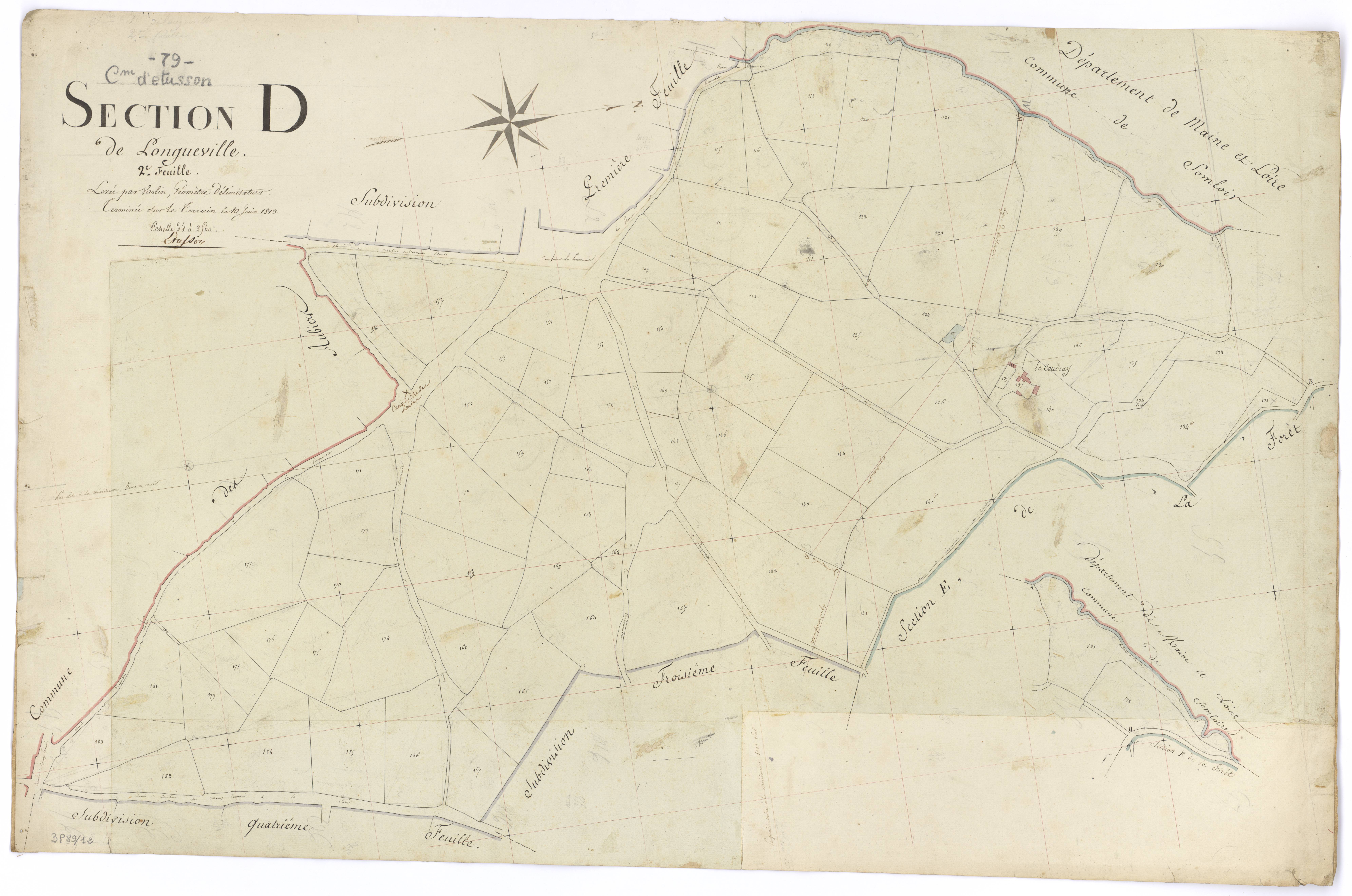 Étusson - FRAD079_CADASTRE_NAPOLEONIEN Section D2 dite de Longueville