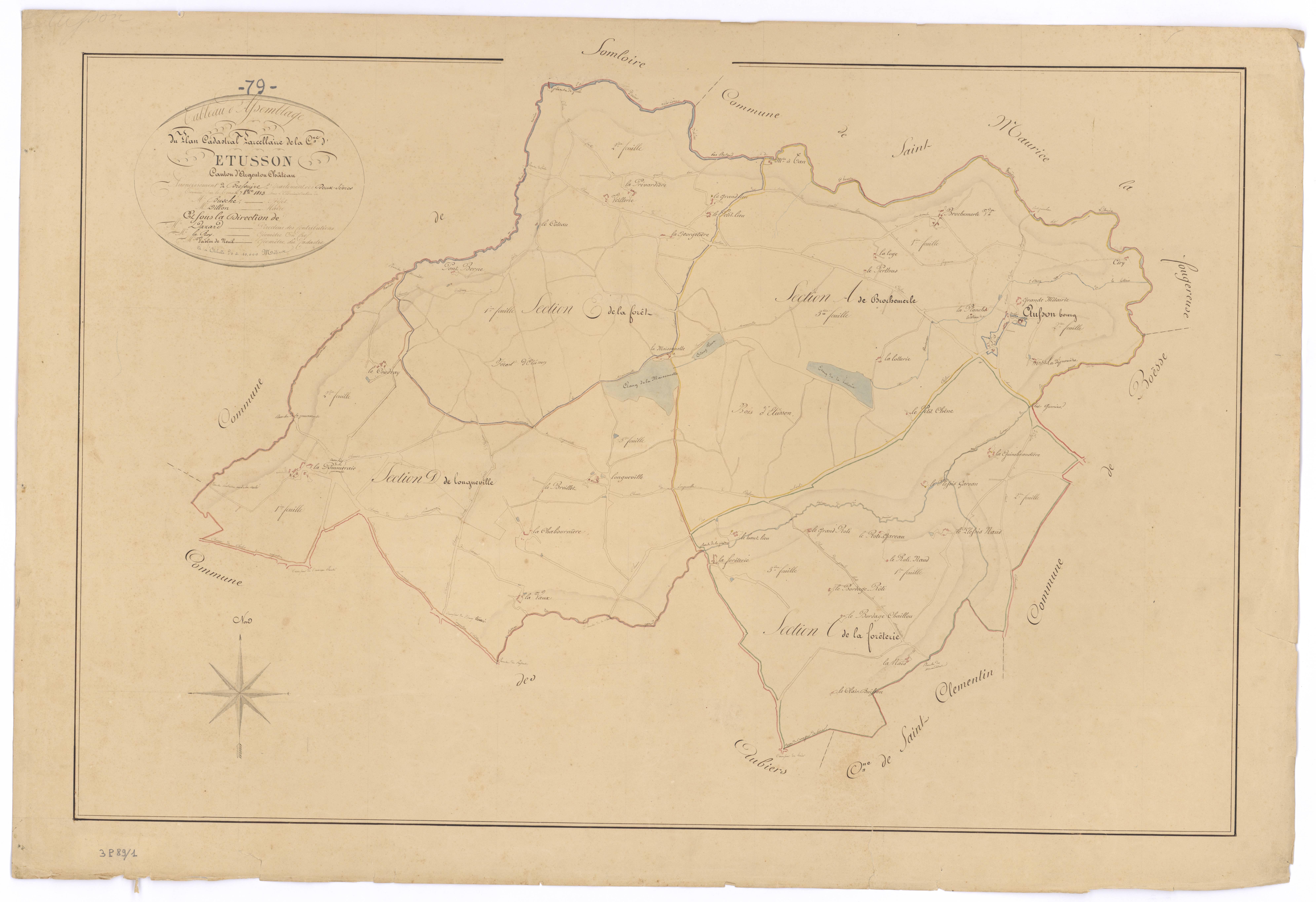 Étusson - FRAD079_CADASTRE_NAPOLEONIEN Tableau d'assemblage