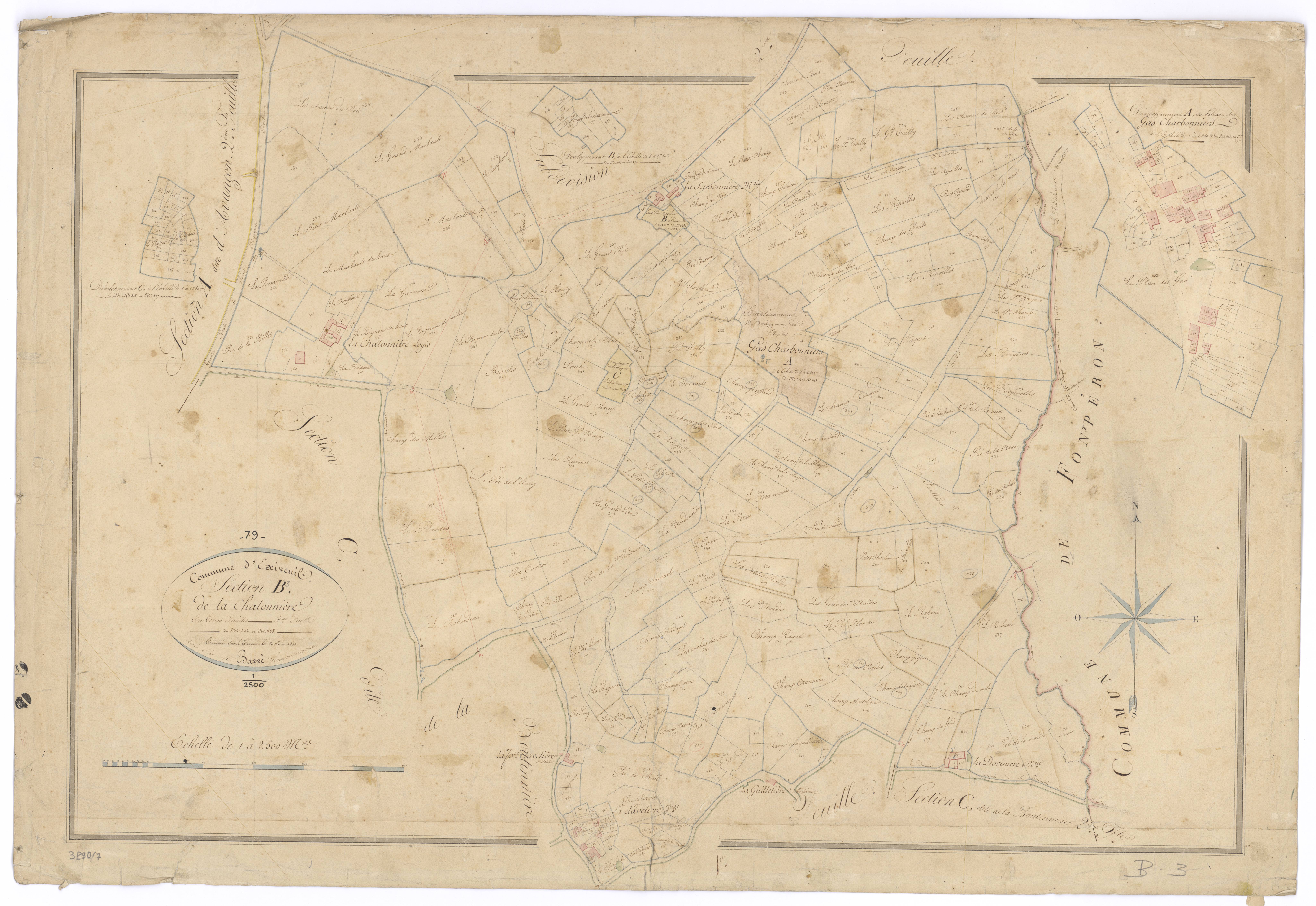 Exireuil - FRAD079_CADASTRE_NAPOLEONIEN Section B3 dite de la Chalonnière