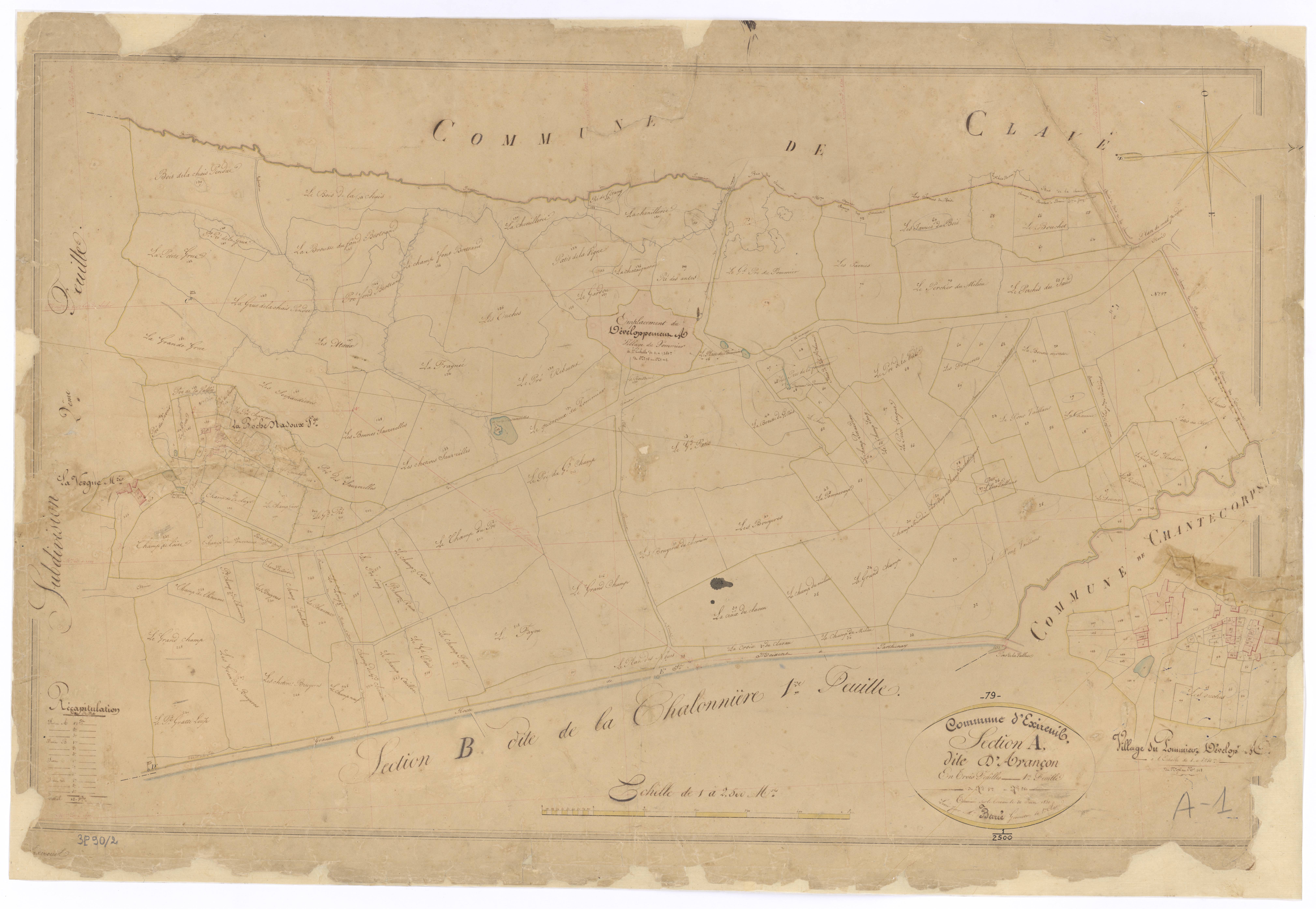 Exireuil - FRAD079_CADASTRE_NAPOLEONIEN Section A1 dite d'Avançon 