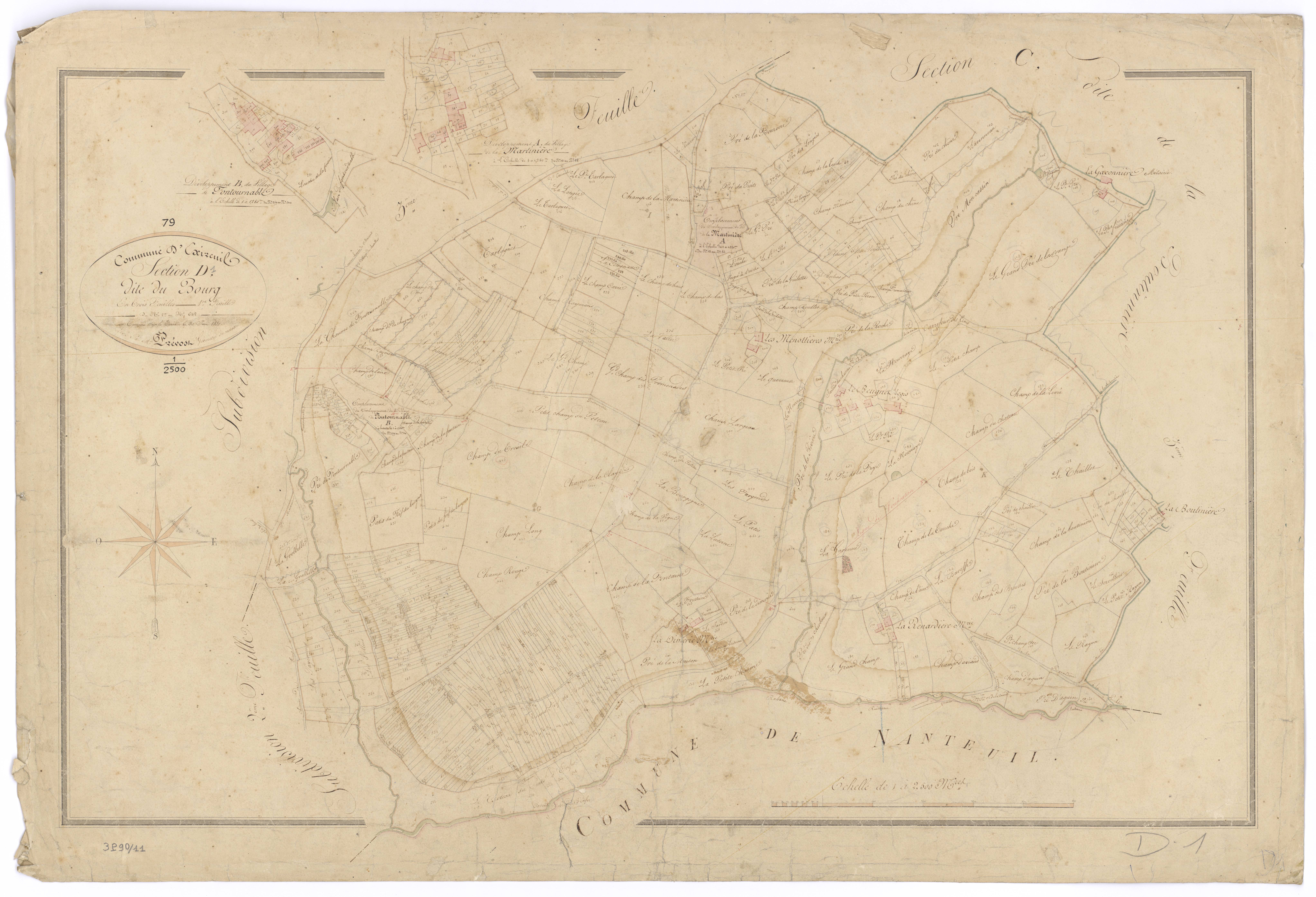 Exireuil - FRAD079_CADASTRE_NAPOLEONIEN Section D1 dite du Bourg 