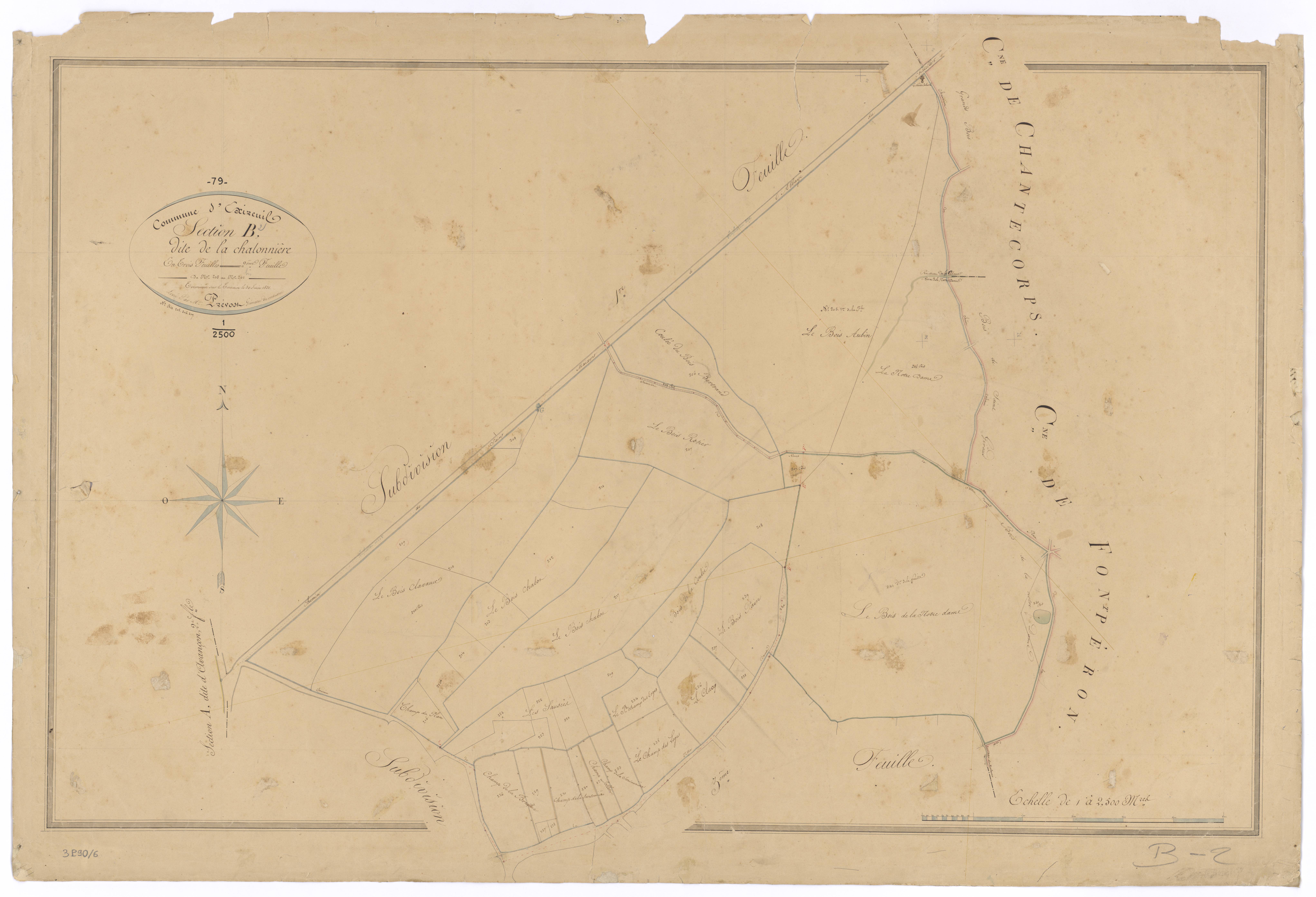 Exireuil - FRAD079_CADASTRE_NAPOLEONIEN Section B2 dite de la Chalonnière