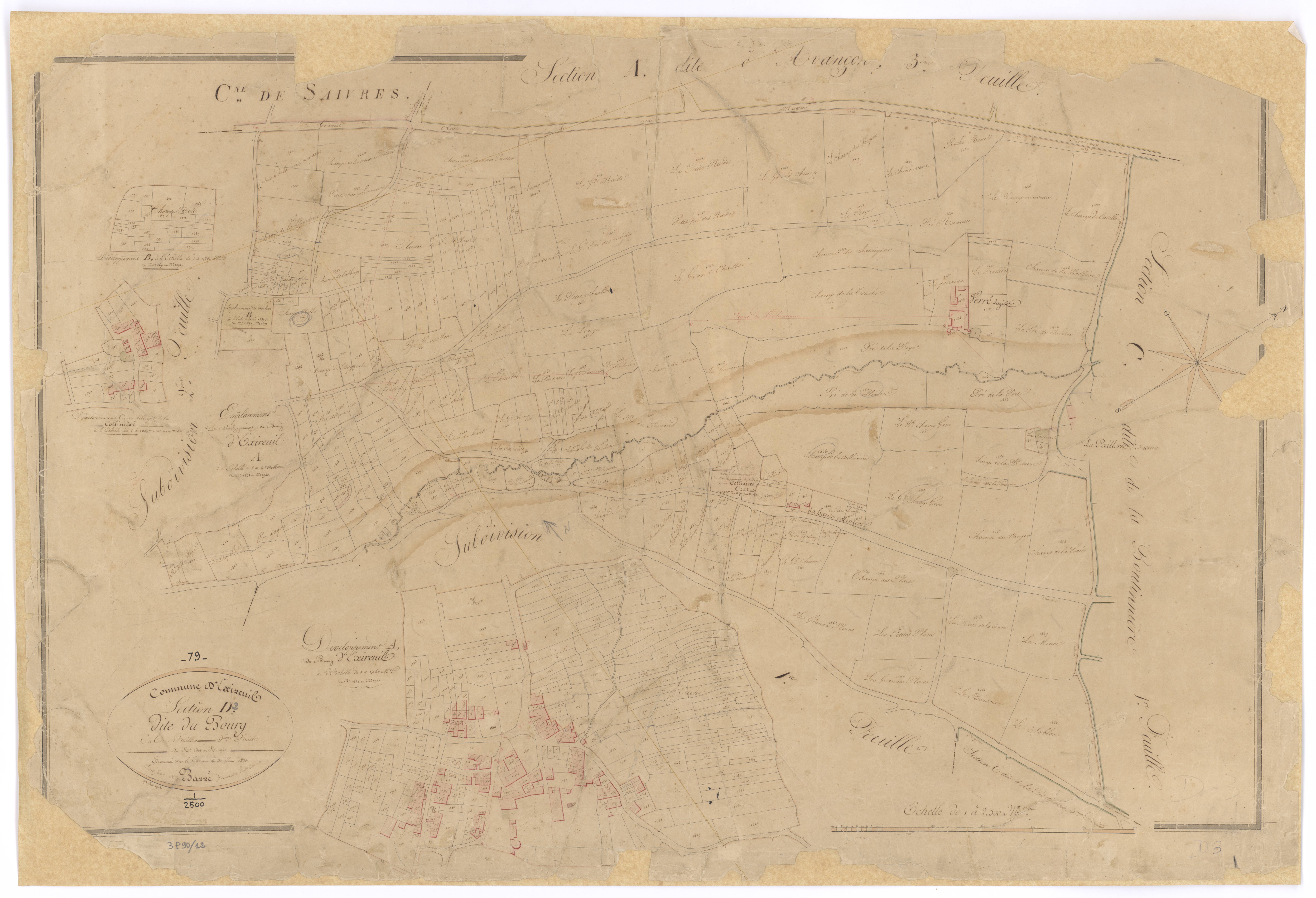 Exireuil - FRAD079_CADASTRE_NAPOLEONIEN Section D2 dite du Bourg
