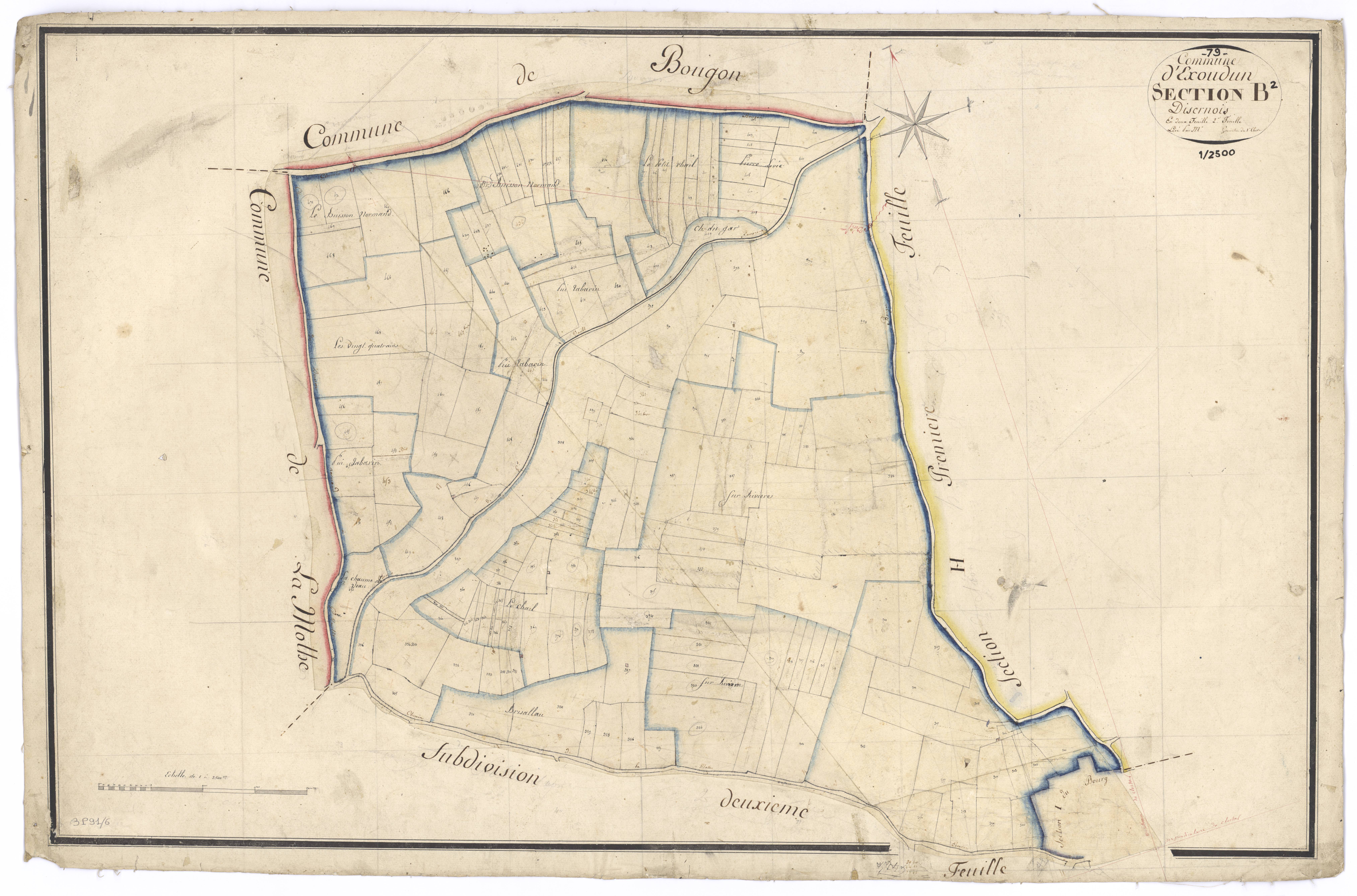 Exoudun - FRAD079_CADASTRE_NAPOLEONIEN Section B2 dite d'Isernais 