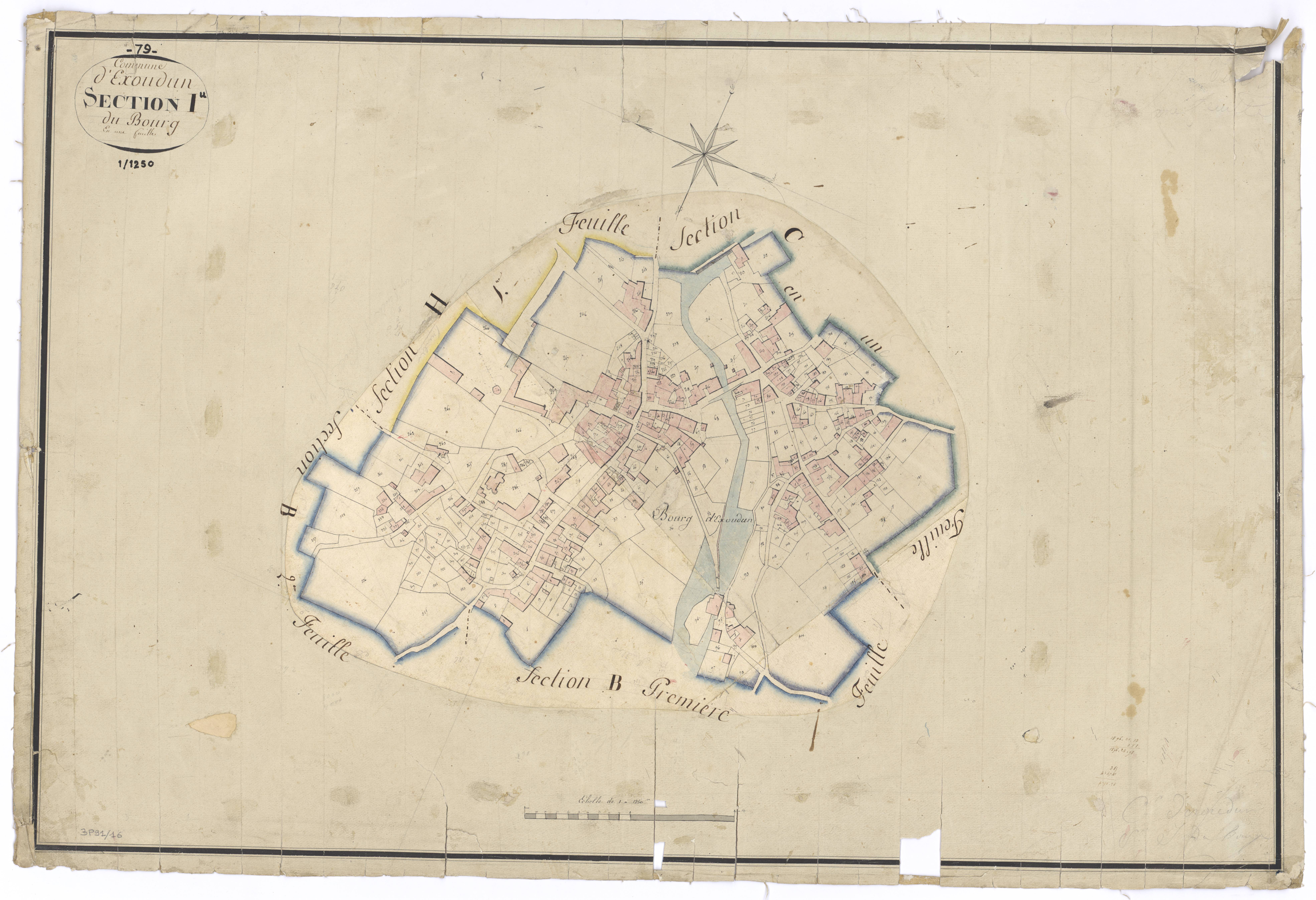 Exoudun - FRAD079_CADASTRE_NAPOLEONIEN Section I dite du Bourg 