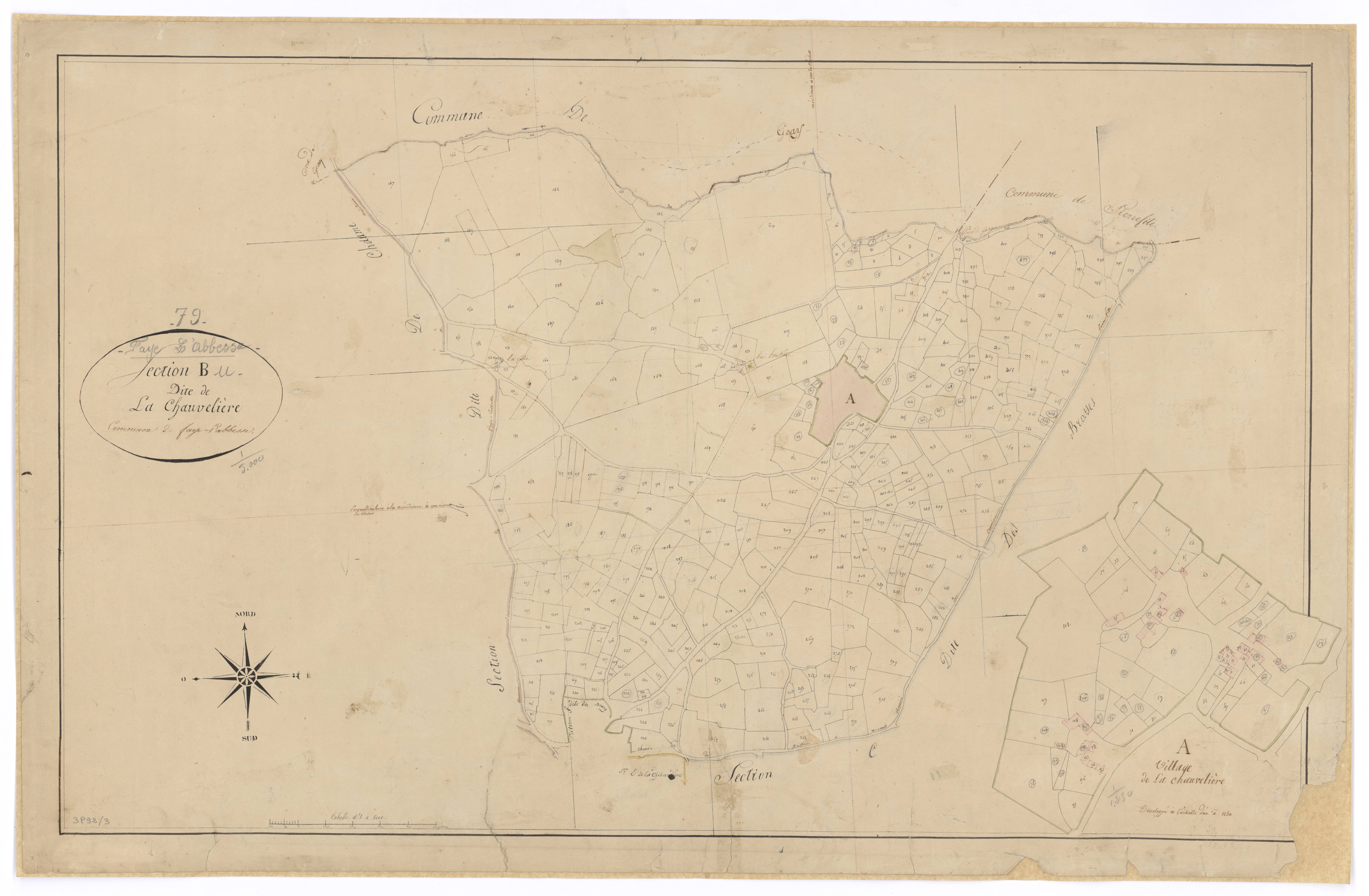 Faye-l'Abbesse - FRAD079_CADASTRE_NAPOLEONIEN Section B dite de la Chauvelière 