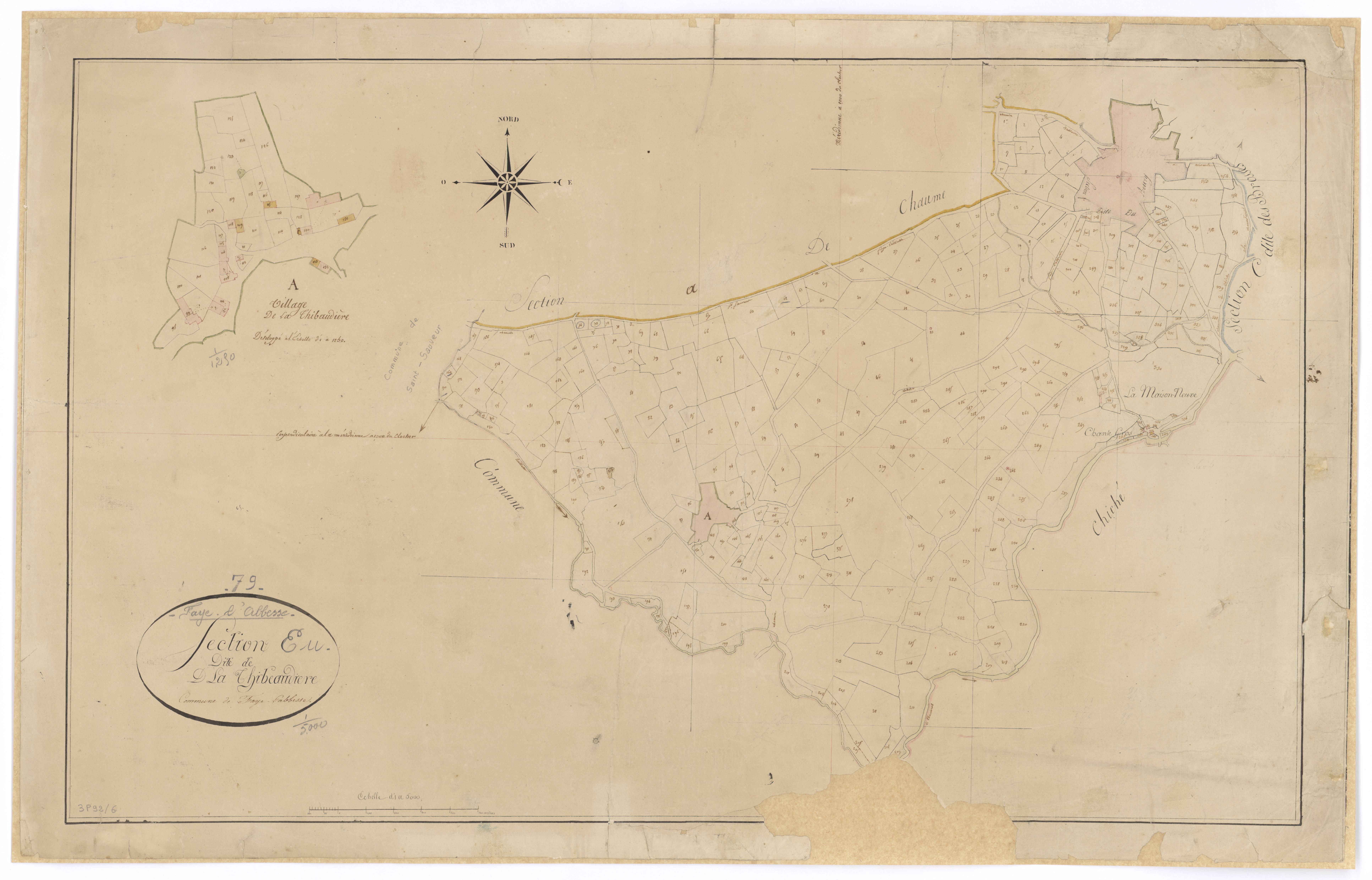 Faye-l'Abbesse - FRAD079_CADASTRE_NAPOLEONIEN Section E dite de la Thibaudière 