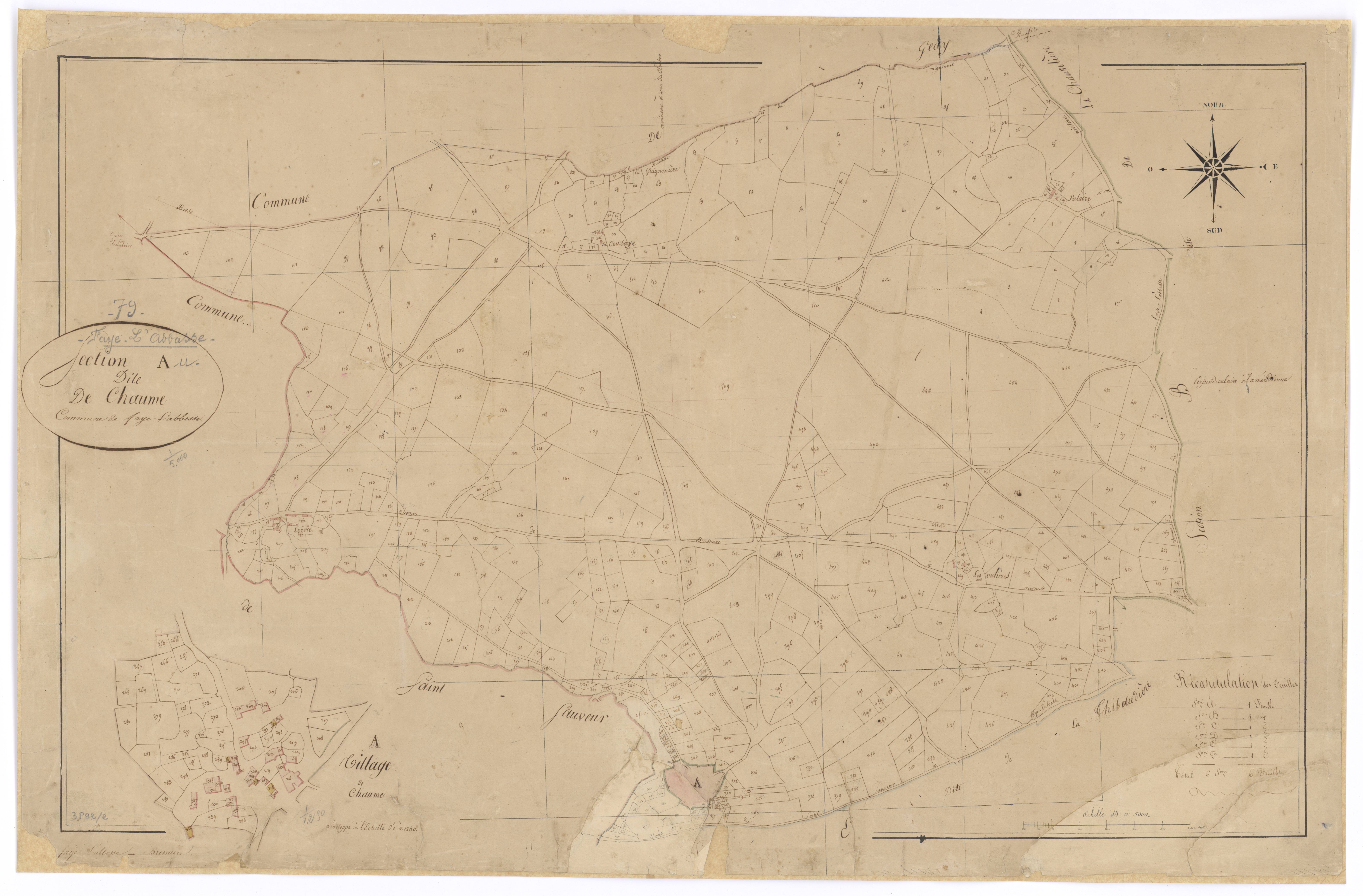 Faye-l'Abbesse - FRAD079_CADASTRE_NAPOLEONIEN Section A dite de Chaume 