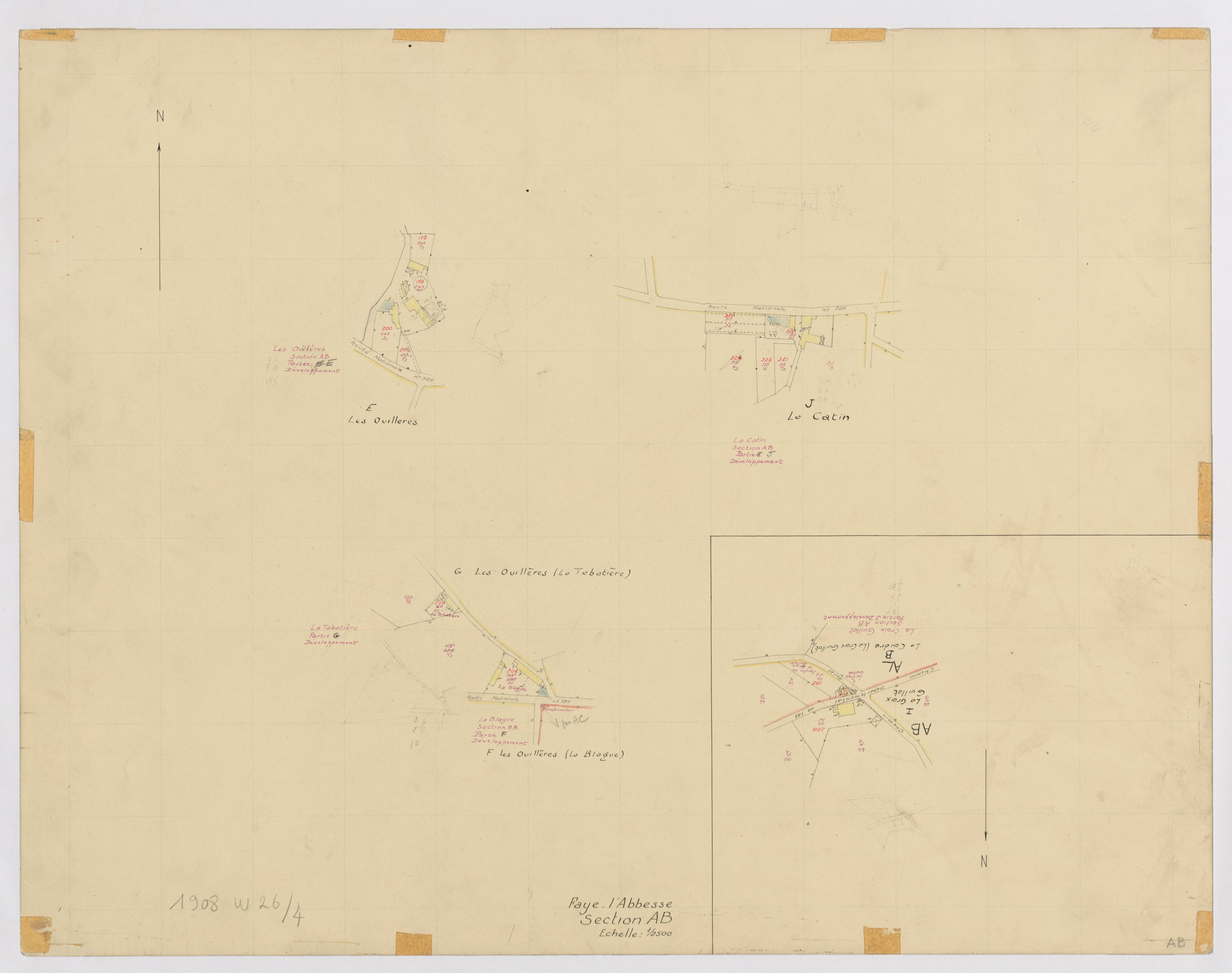 Faye-l'Abbesse - FRAD079_CADASTRE_RECENT Section AB (Développements E-G, J) 