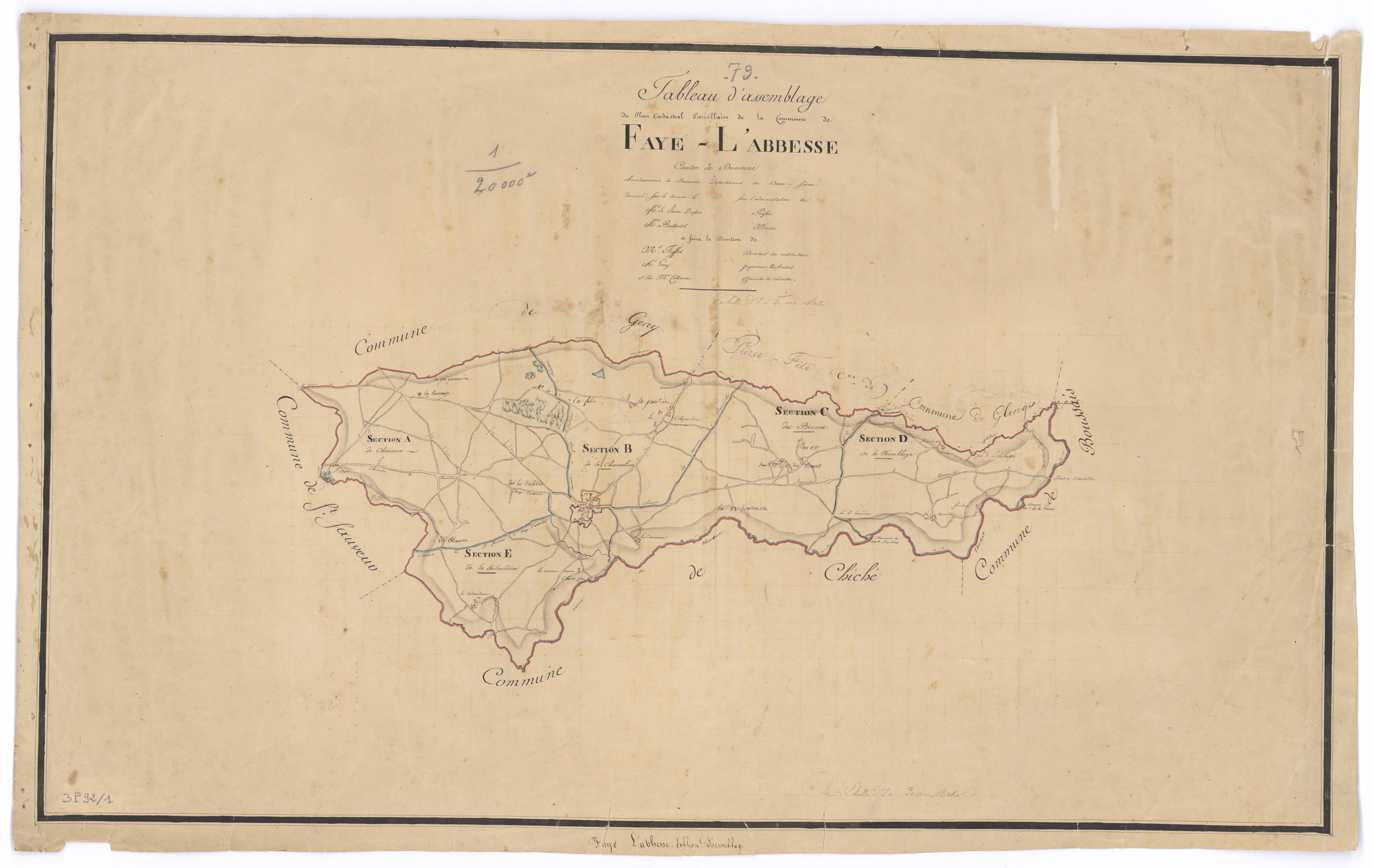 Faye-l'Abbesse - FRAD079_CADASTRE_NAPOLEONIEN Tableau d'assemblage 
